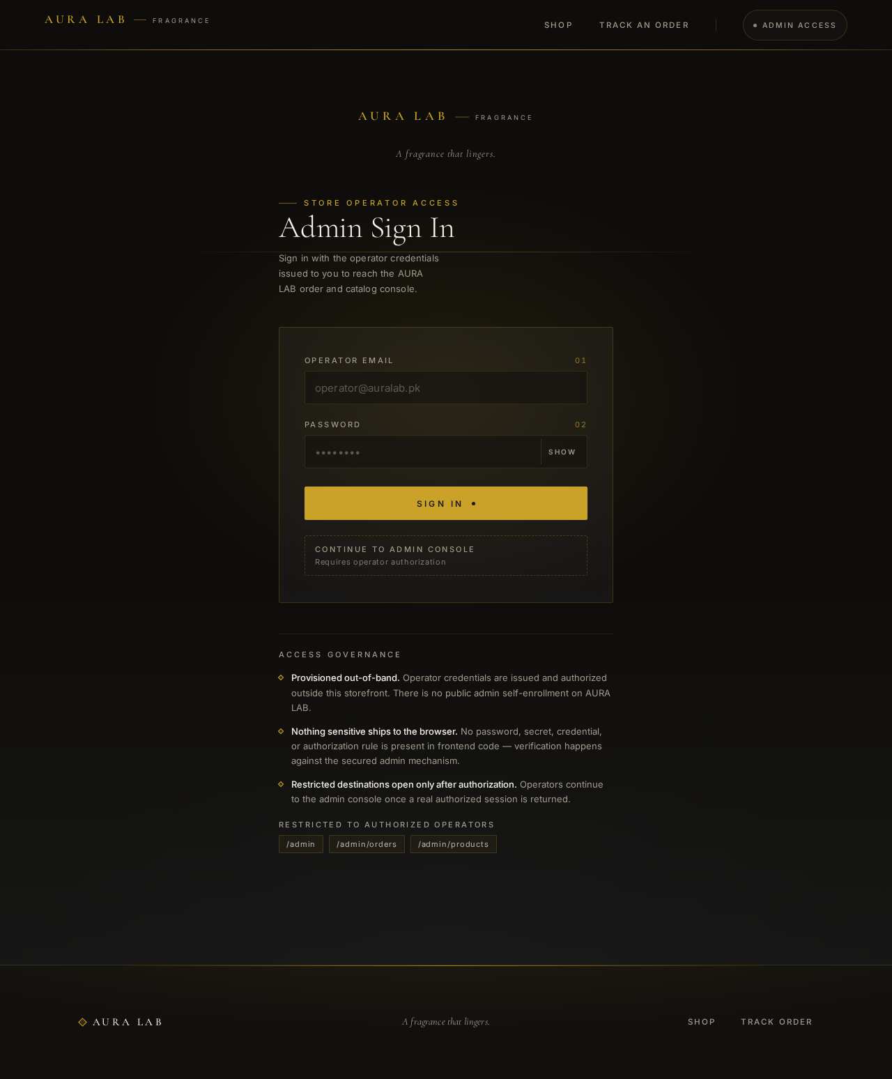 Admin Login design preview
