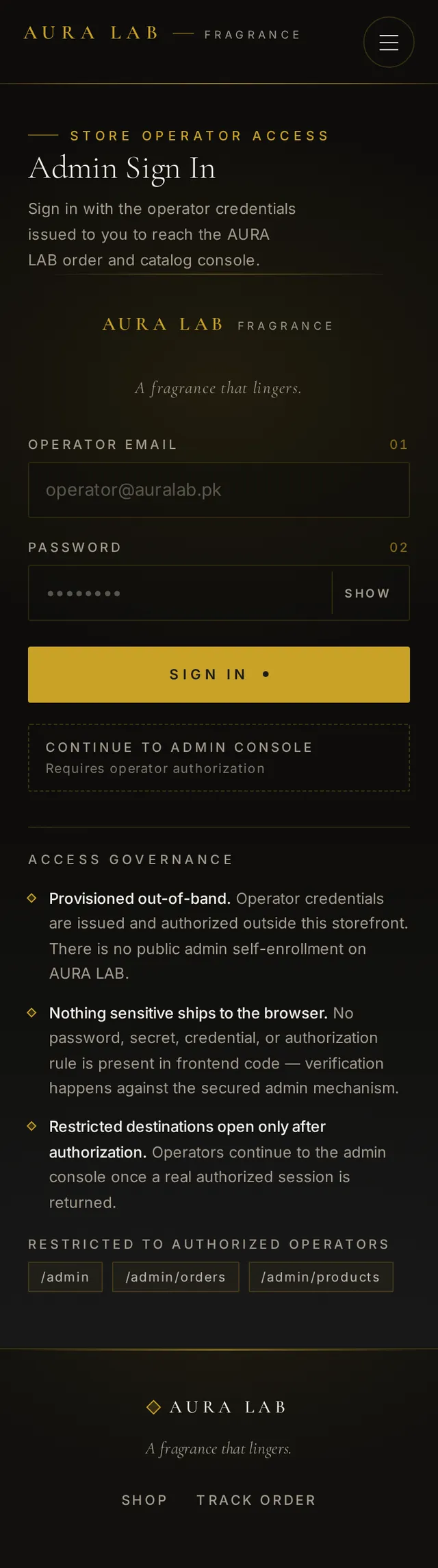 Admin Login
