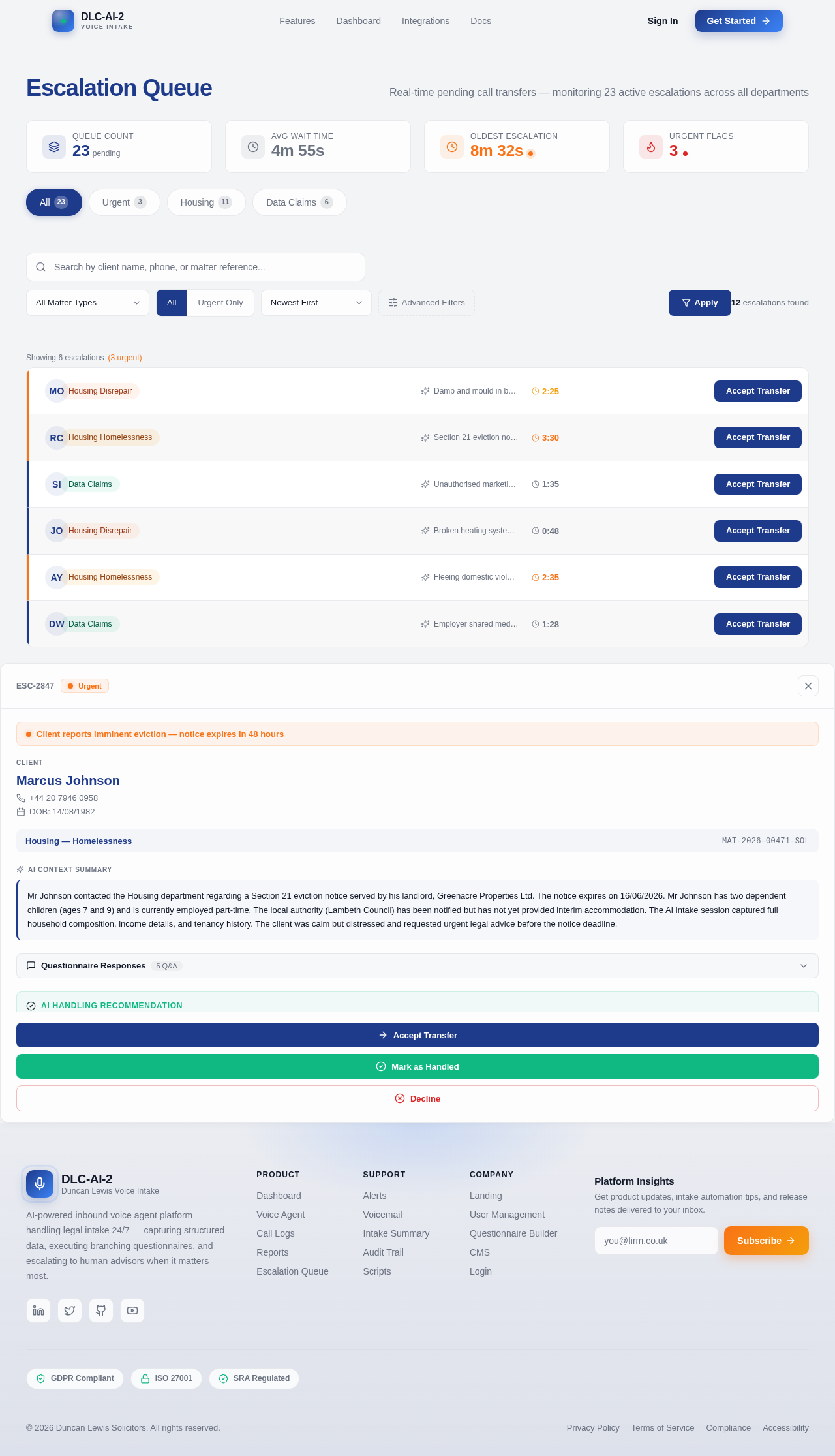 EscalationQueue design preview
