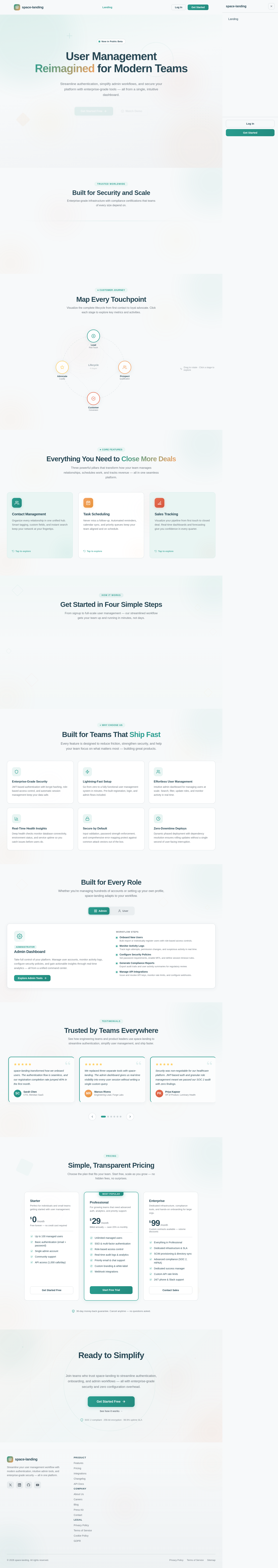 Landing design preview