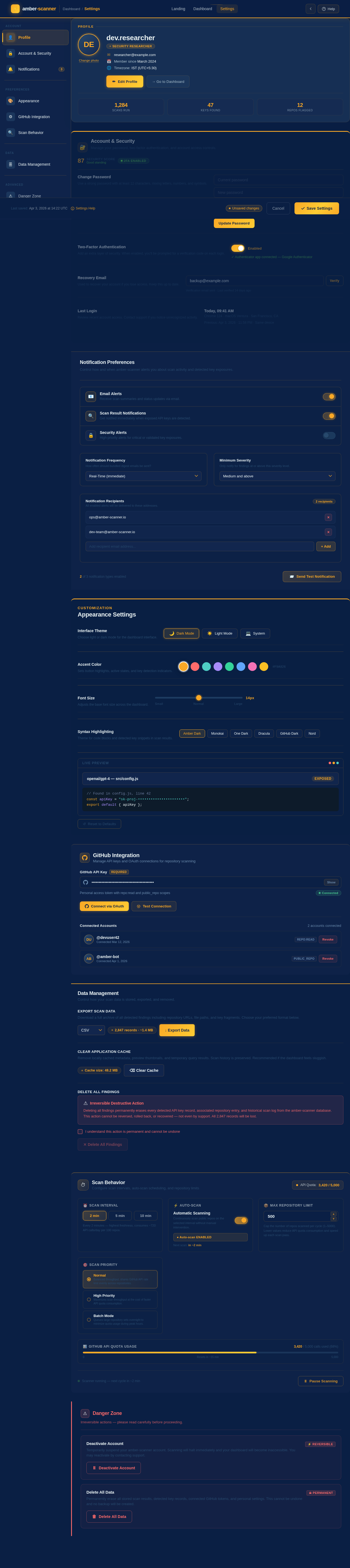 Settings design preview