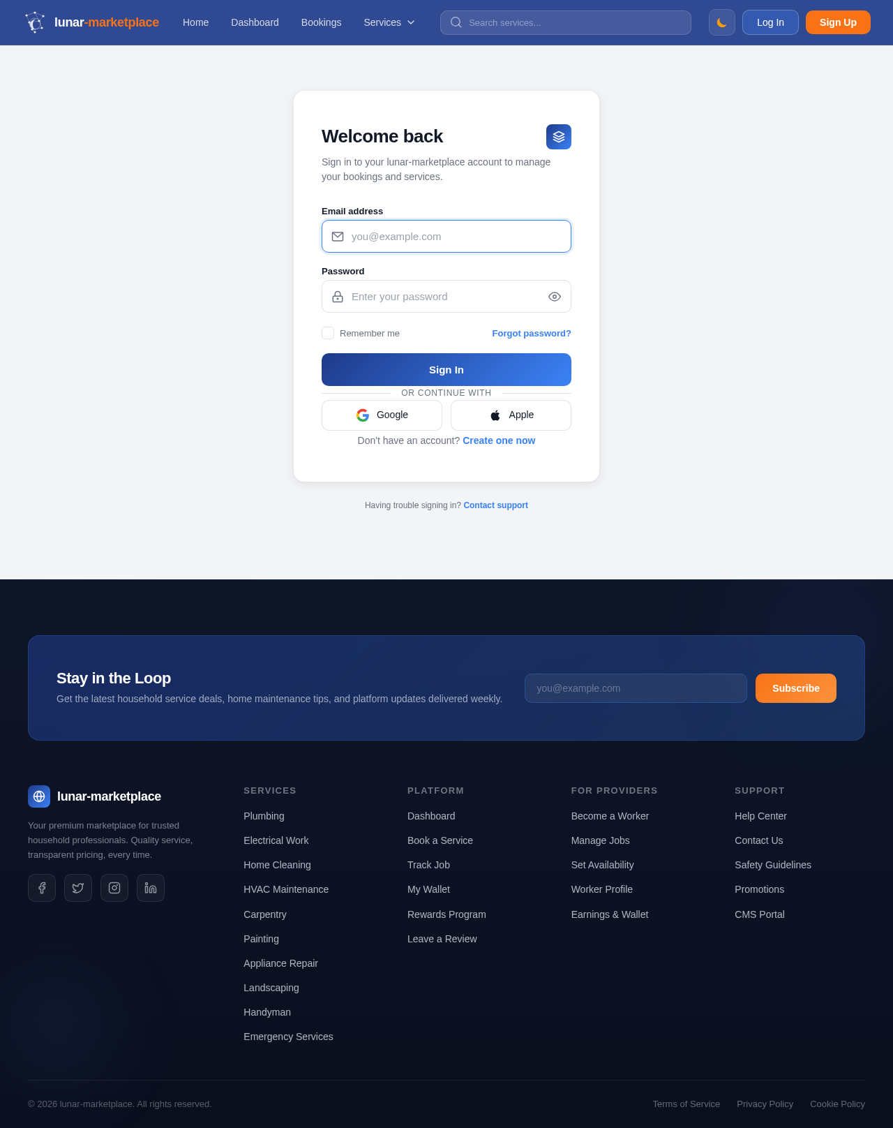Login design preview
