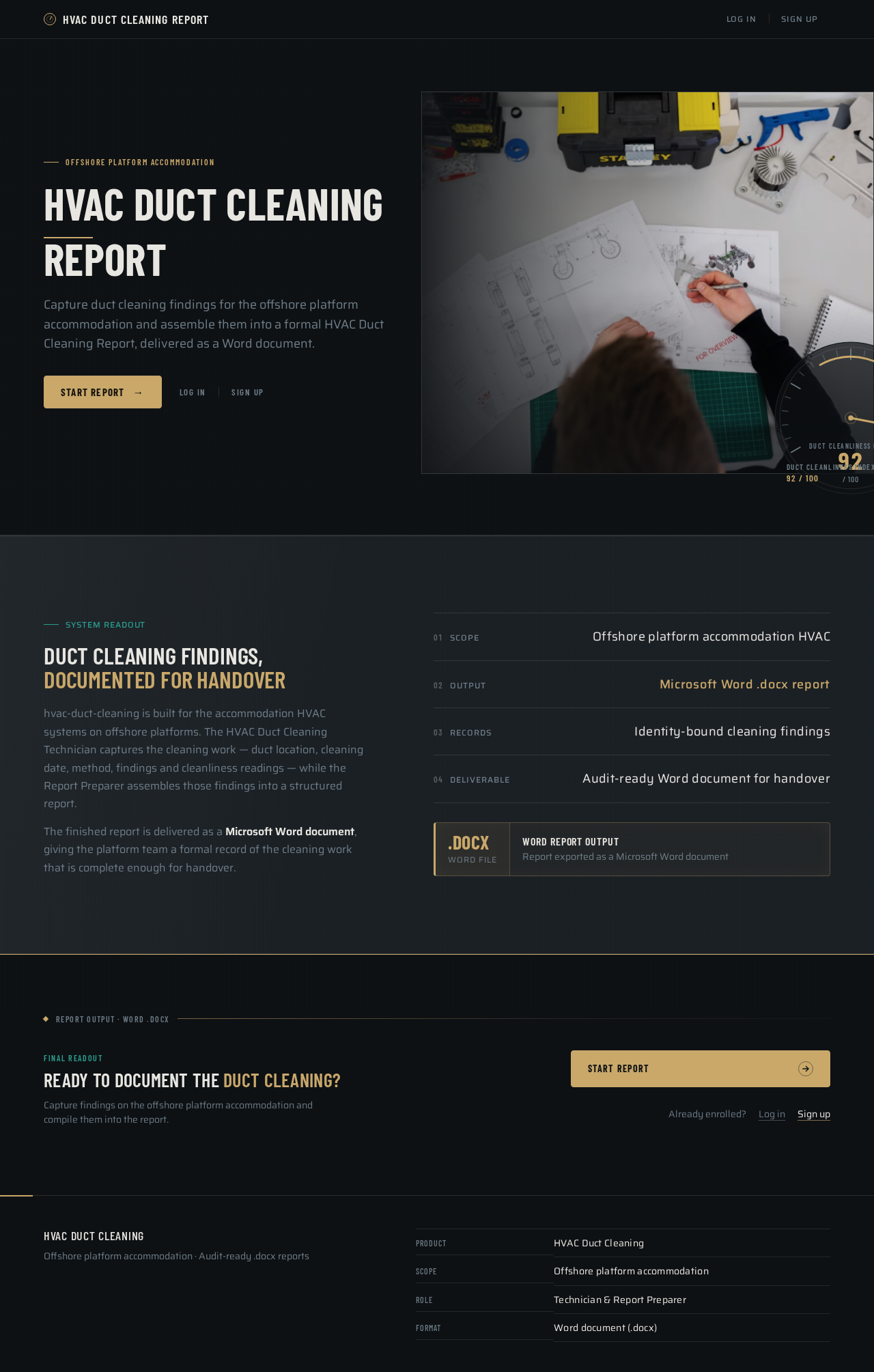 Landing design preview