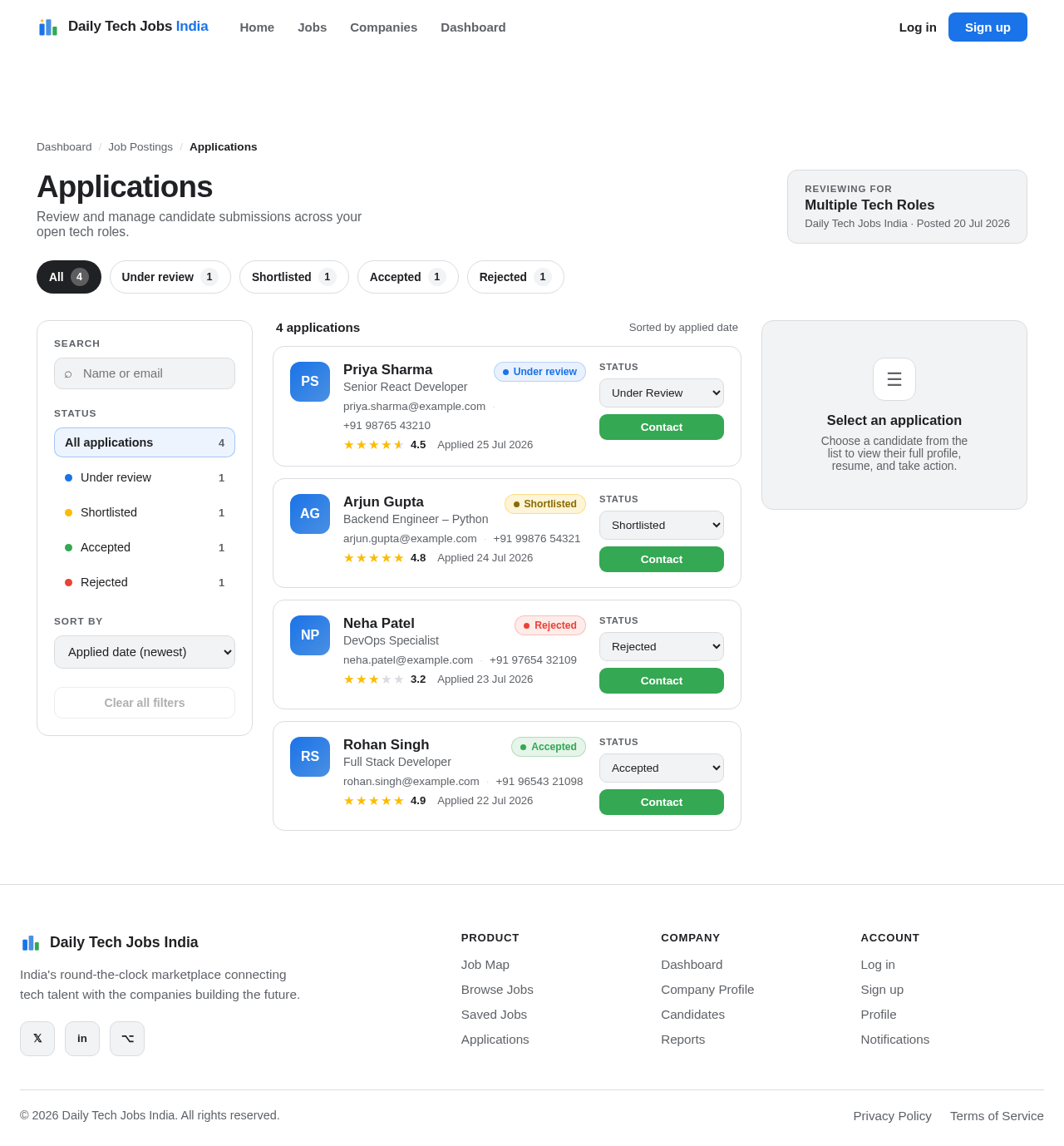 Applications design preview