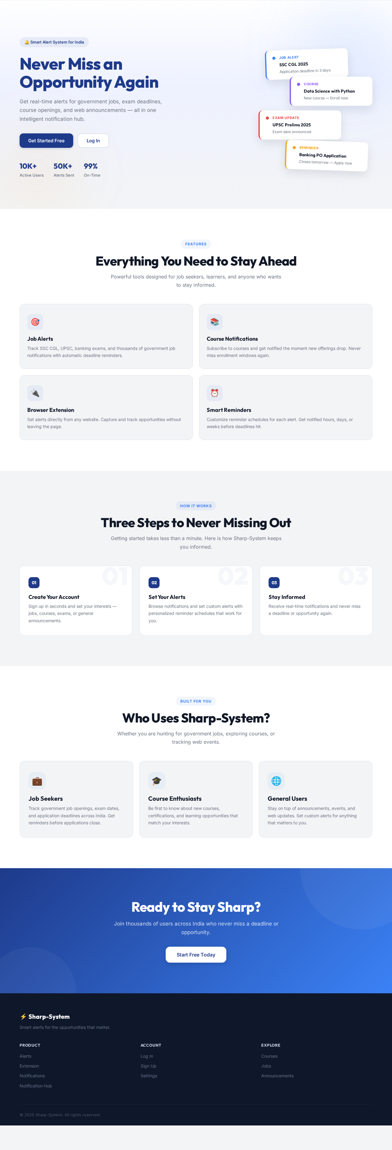 Landing design preview