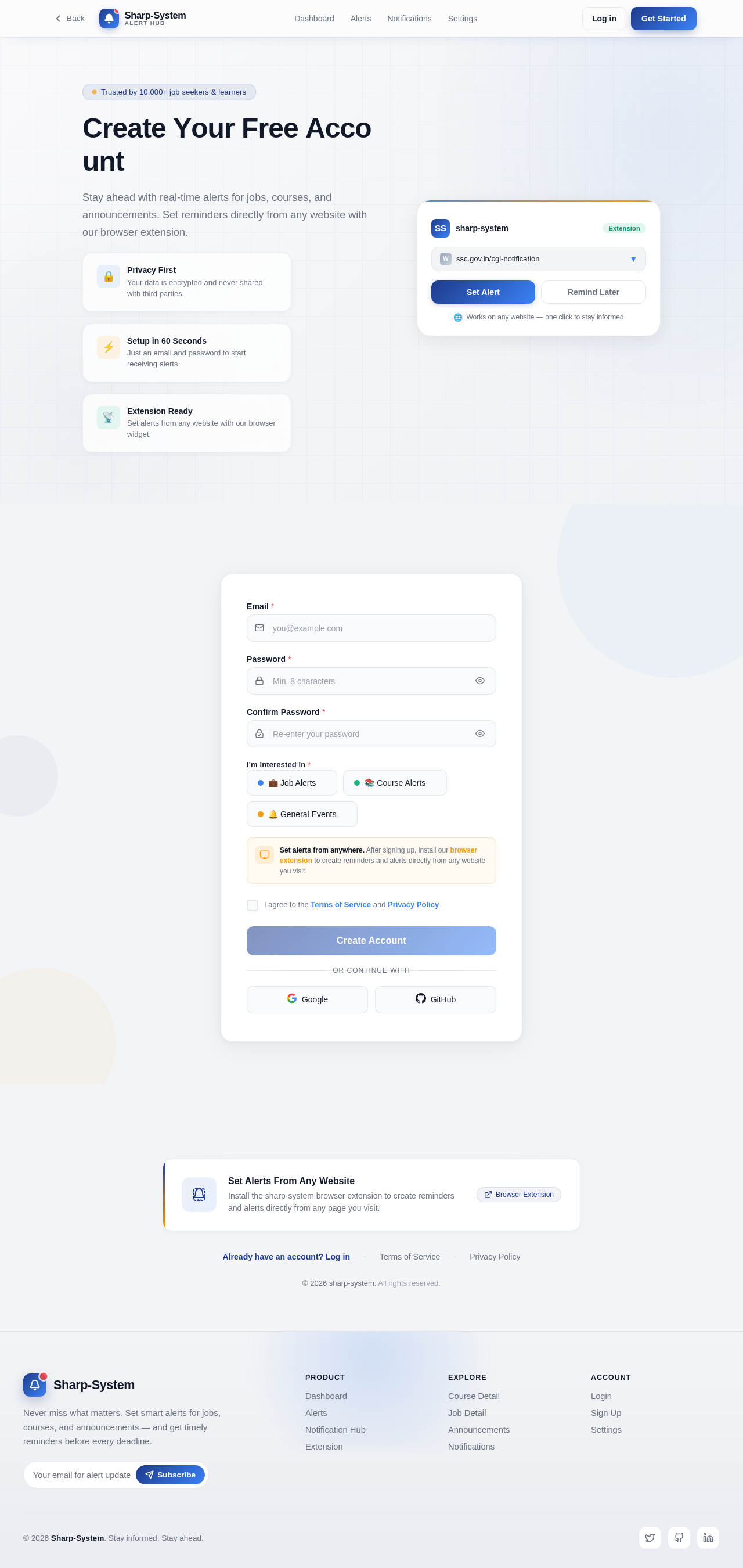 Signup design preview
