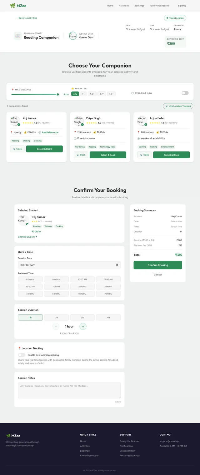Booking