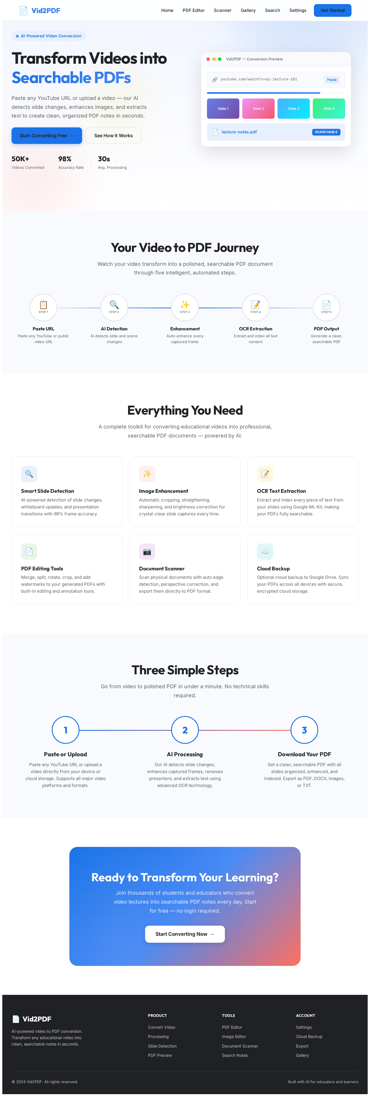Landing design preview