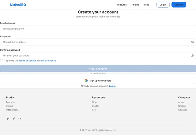 Signup