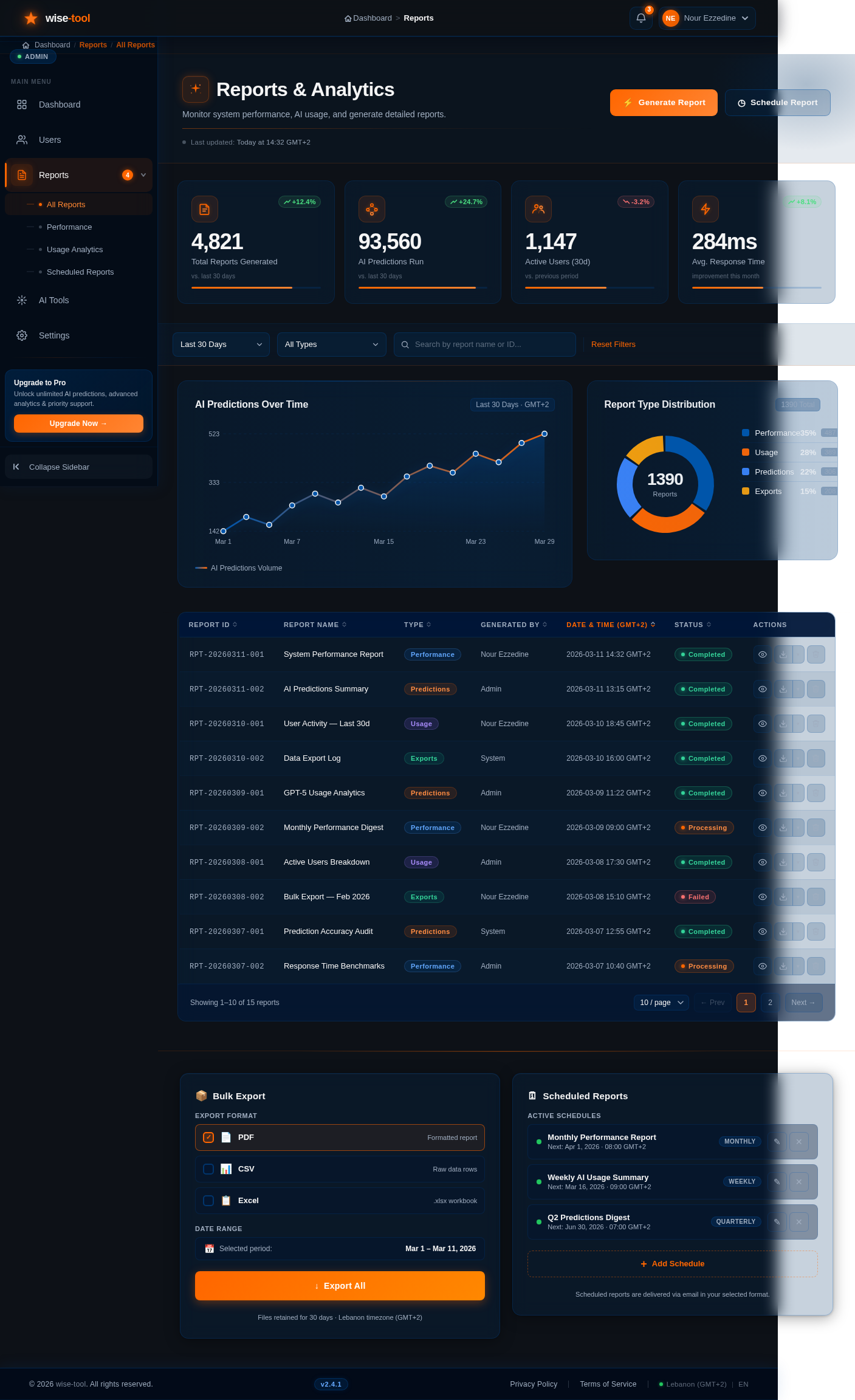 Reports design preview