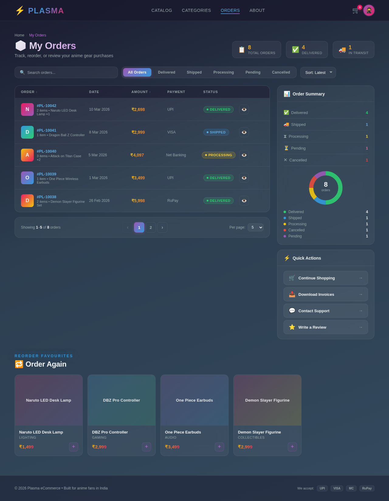 Orders design preview