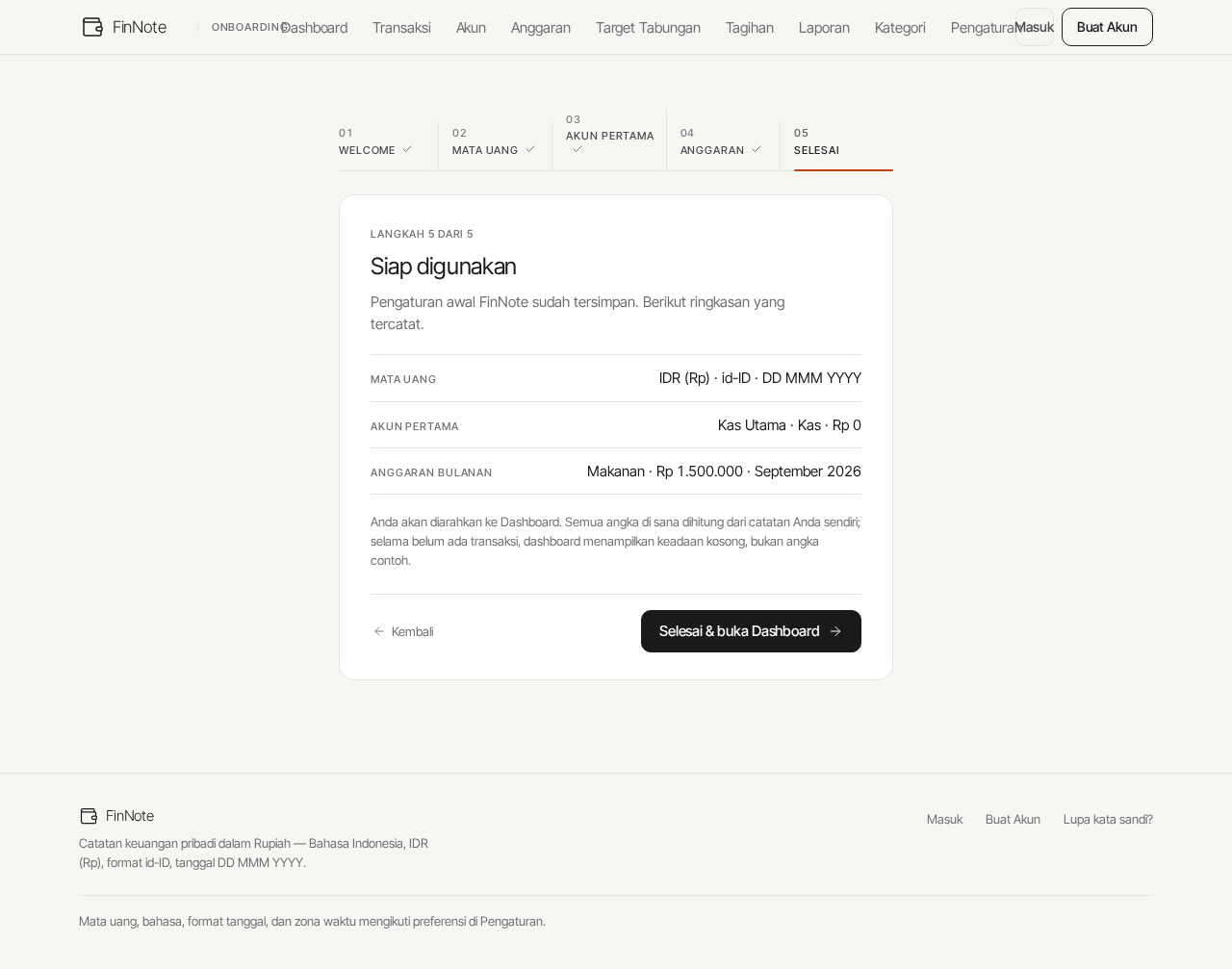 Onboarding design preview