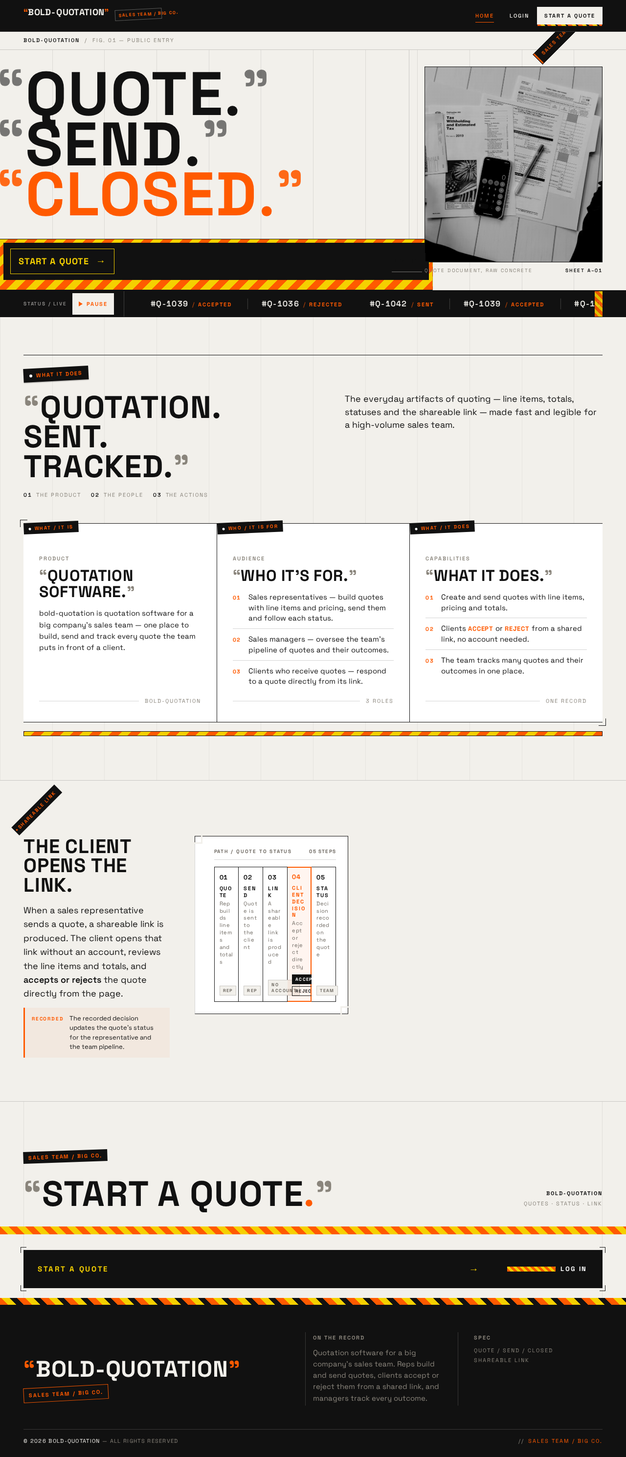 Landing design preview