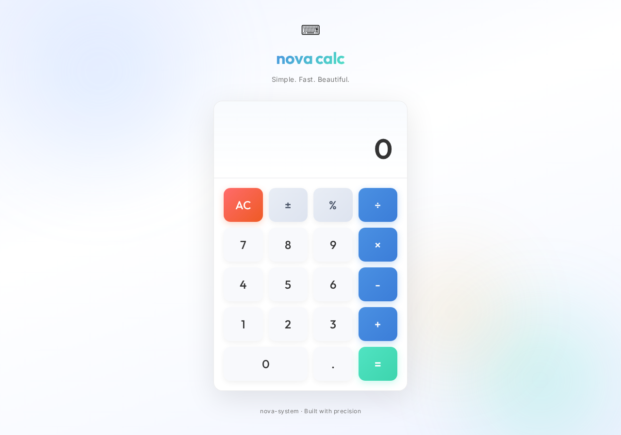 Calculator design preview