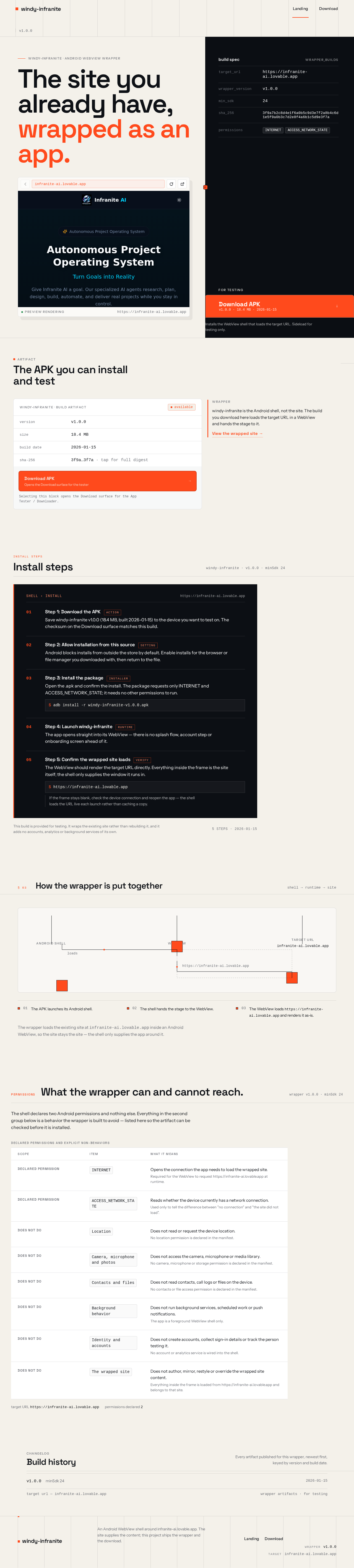 Landing design preview