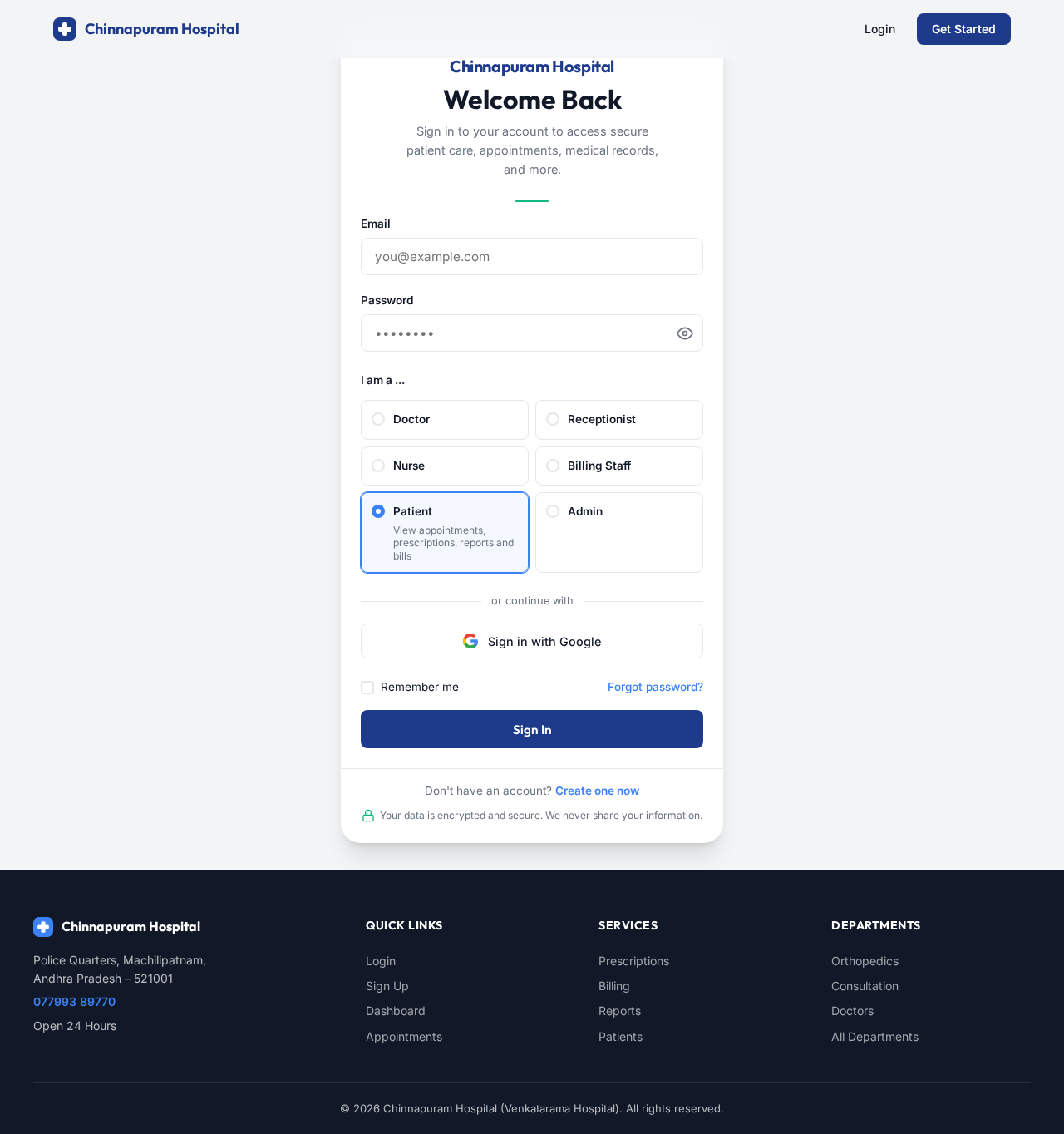 Login design preview