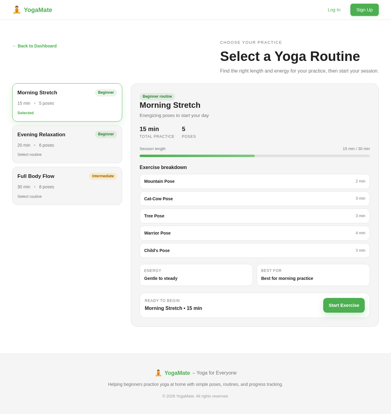 Yoga Routine design preview