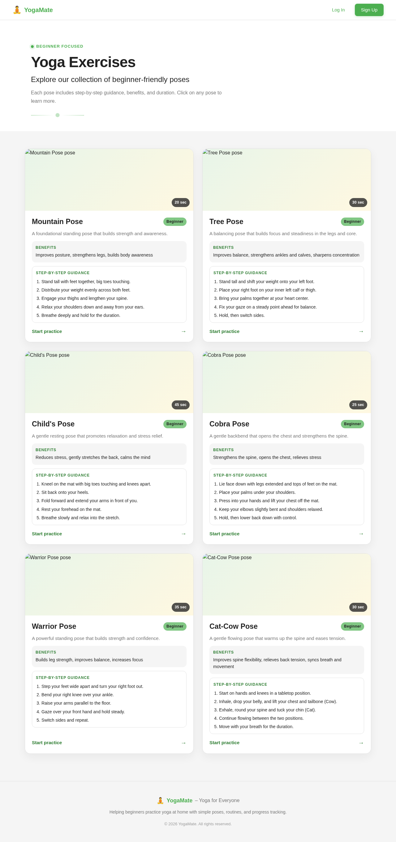 Yoga Exercises design preview