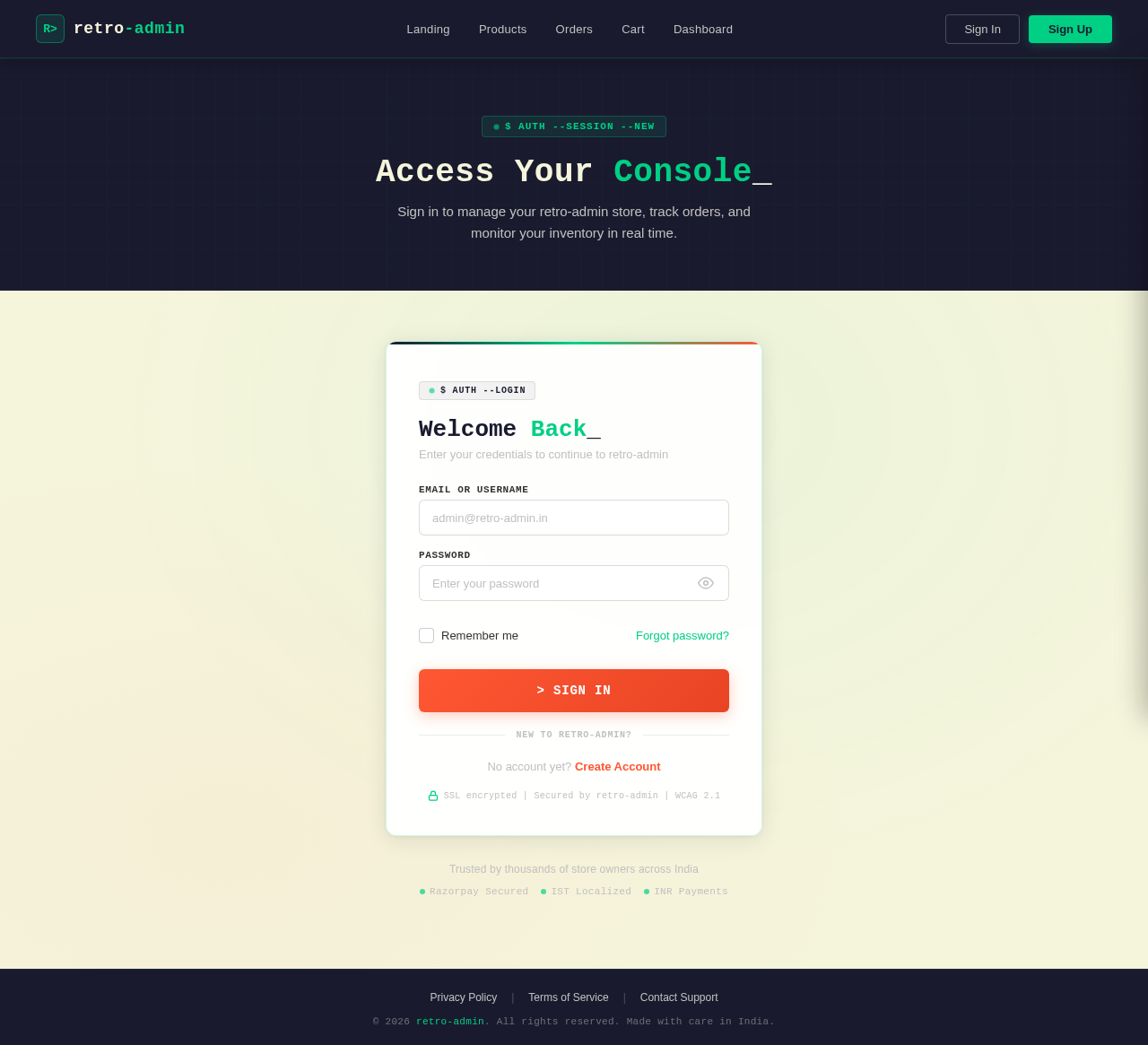 Login design preview