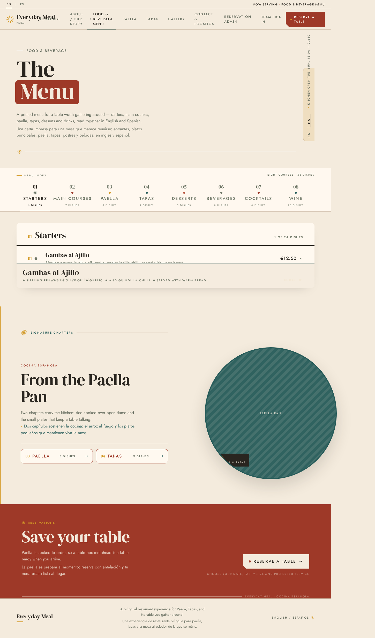 Food & Beverage Menu design preview