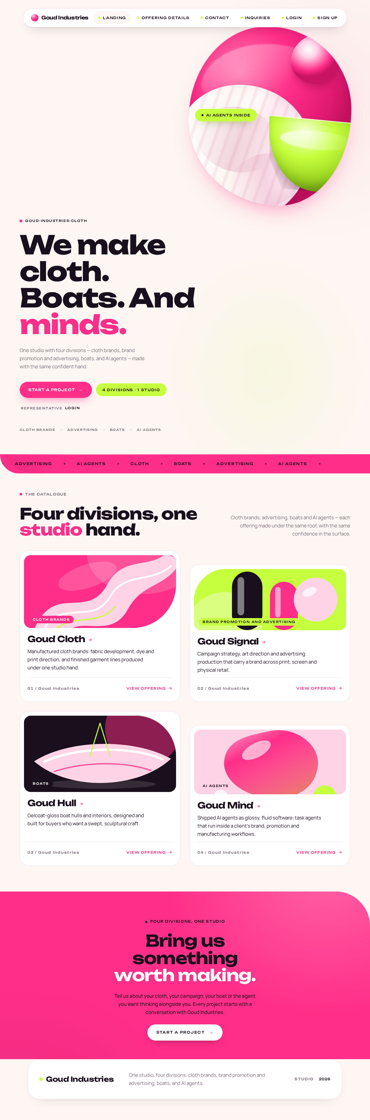 Landing design preview