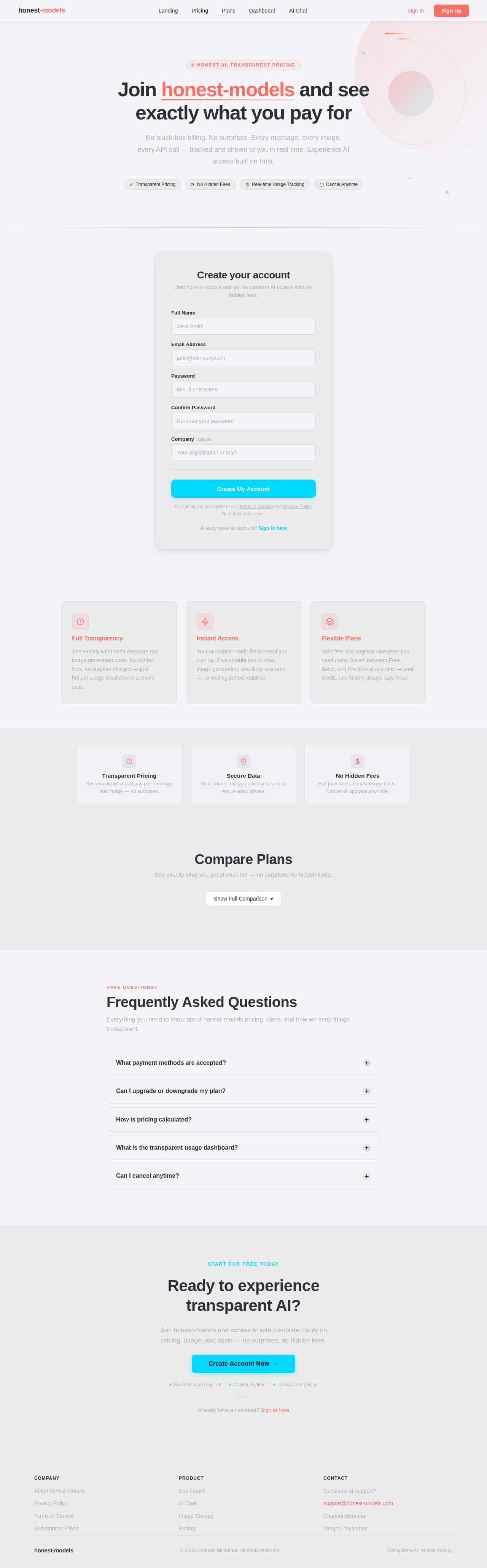 Signup design preview