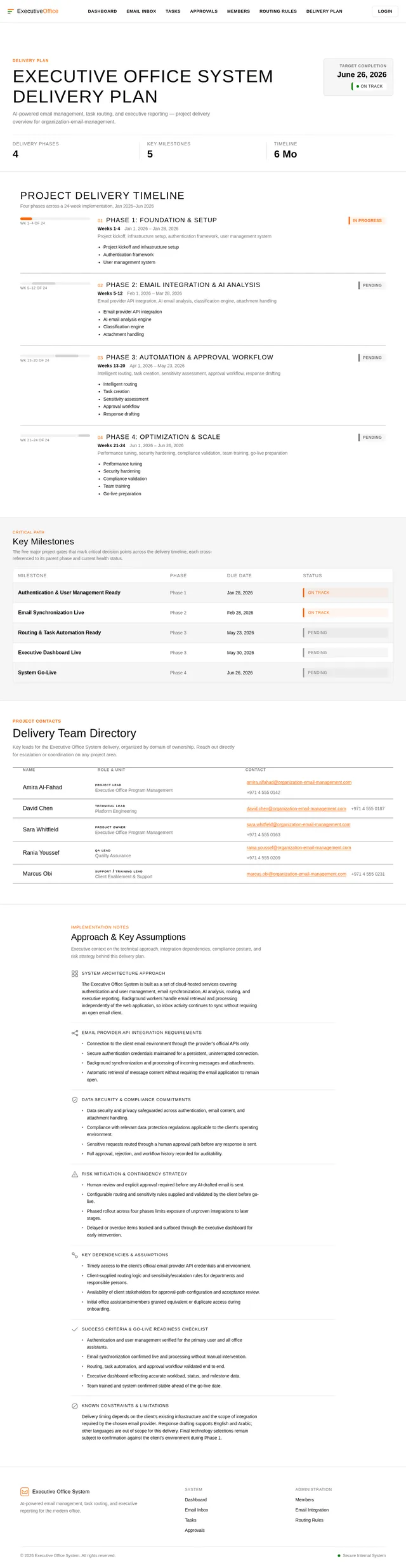 Delivery Plan