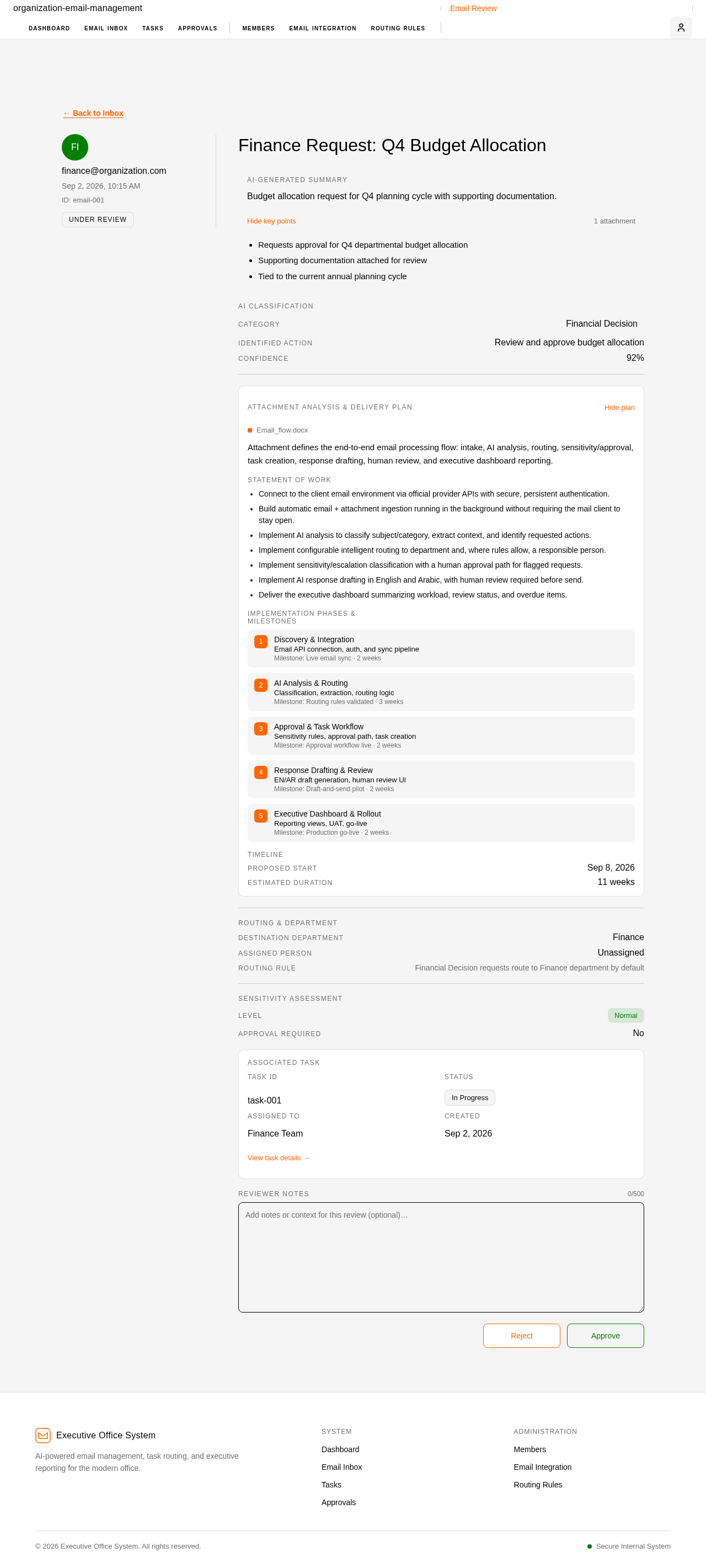 Email Review design preview