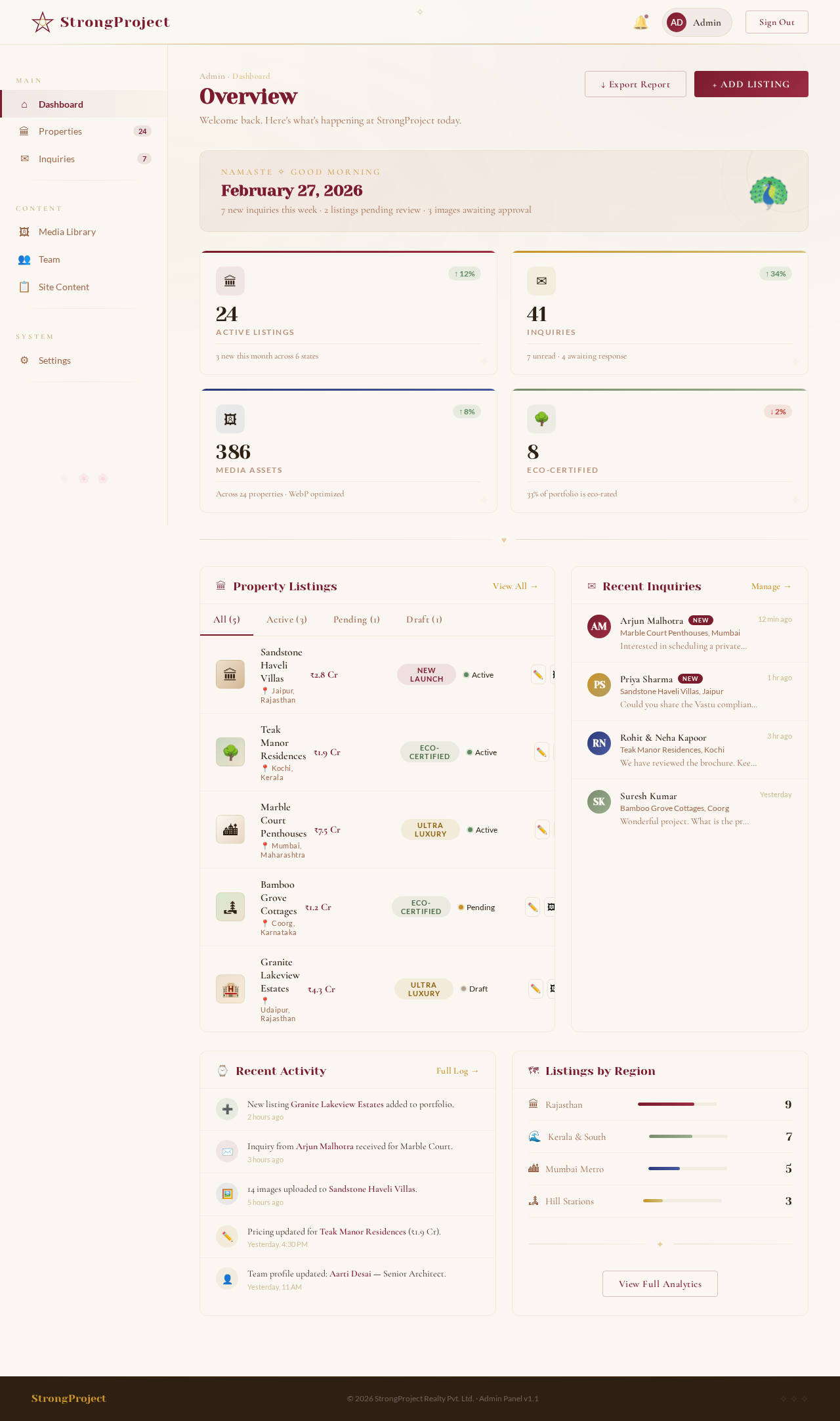 Dashboard design preview