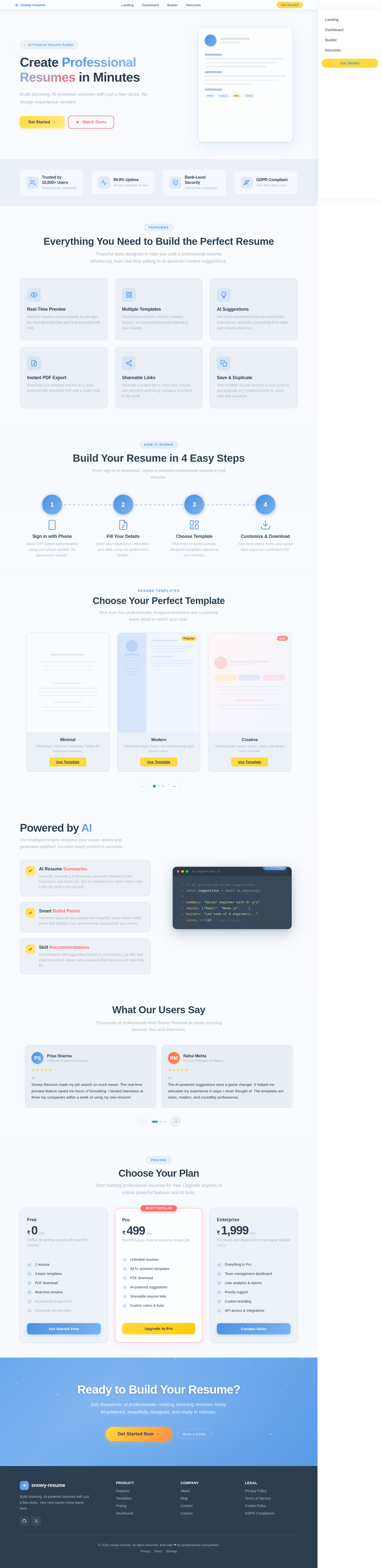 Landing design preview