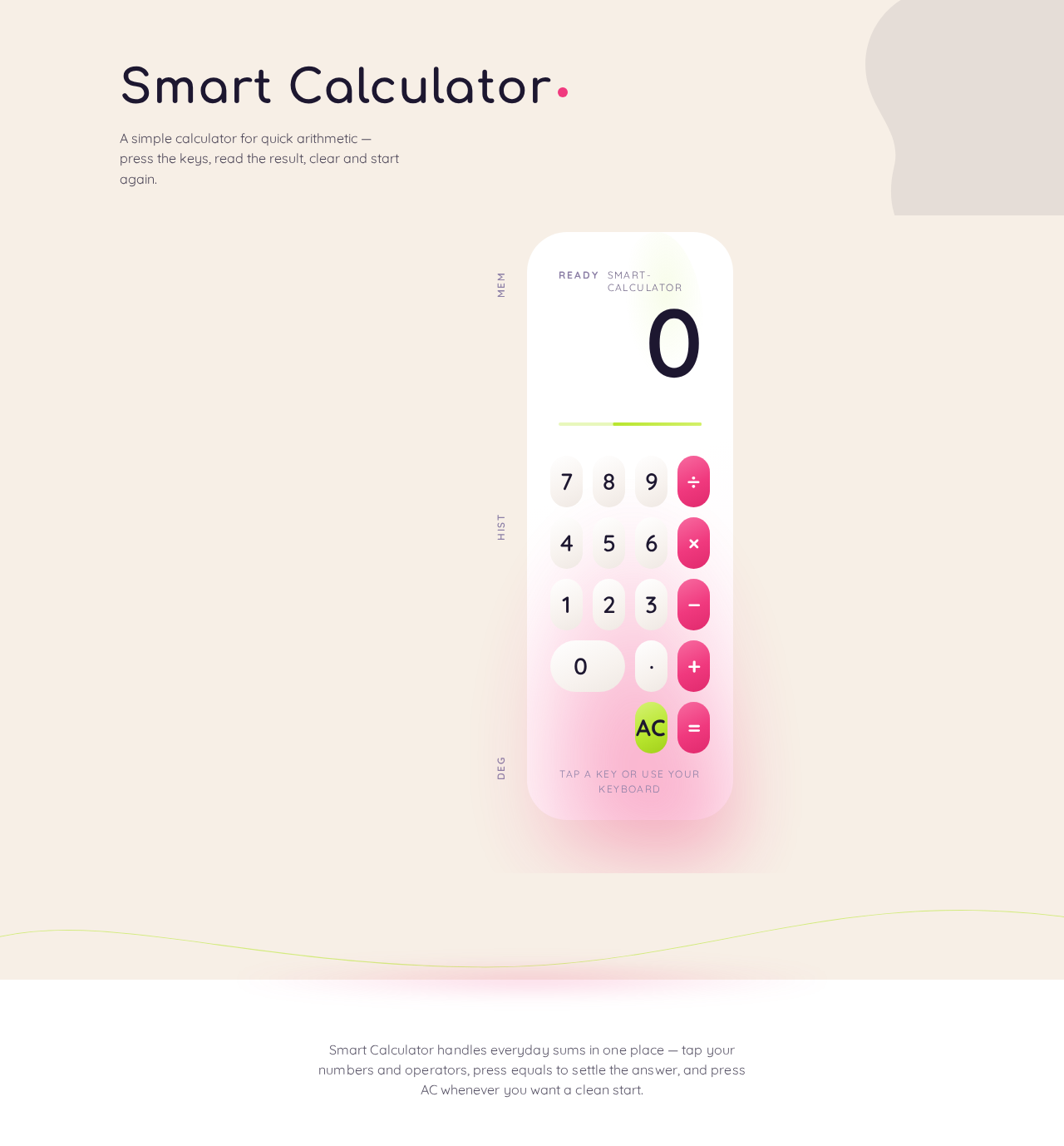 Calculator design preview