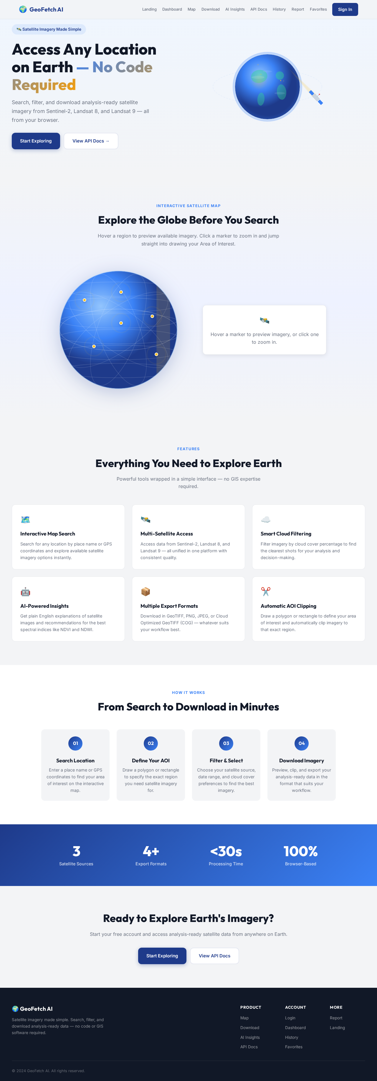 Landing design preview