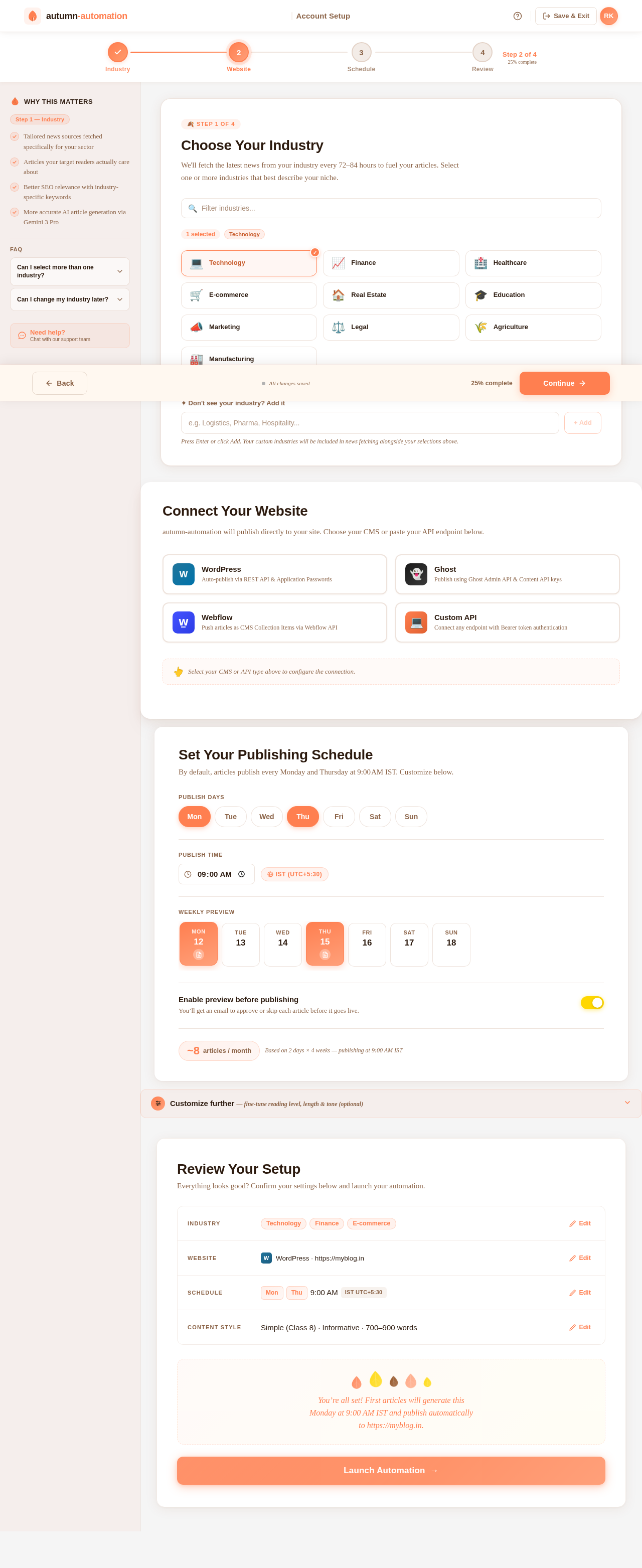 Setup design preview