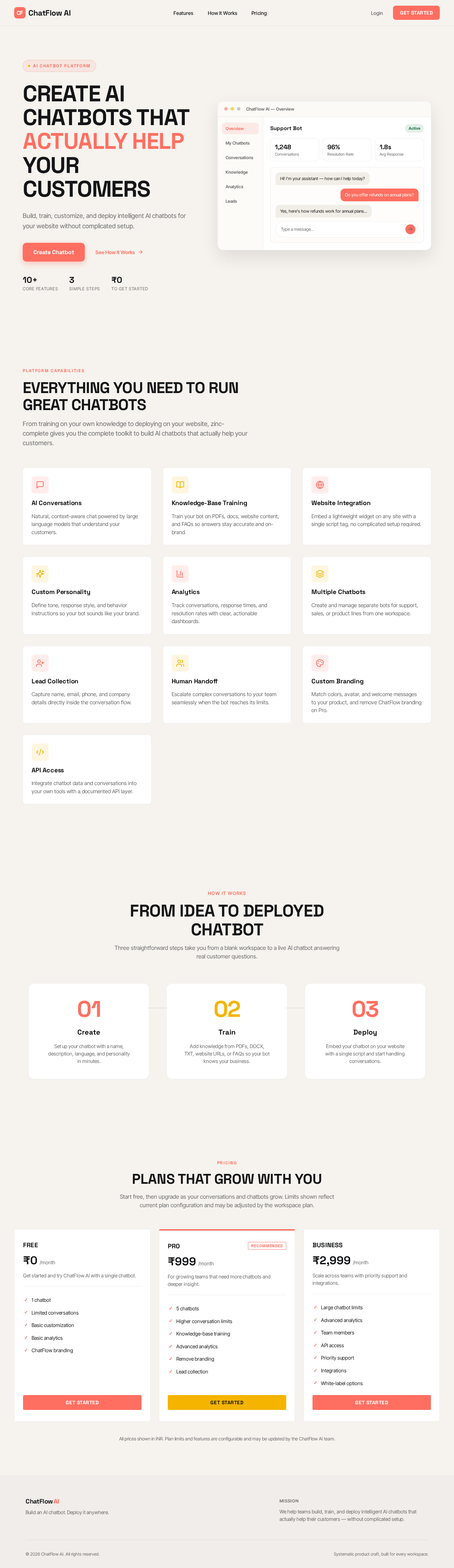 Landing Page design preview