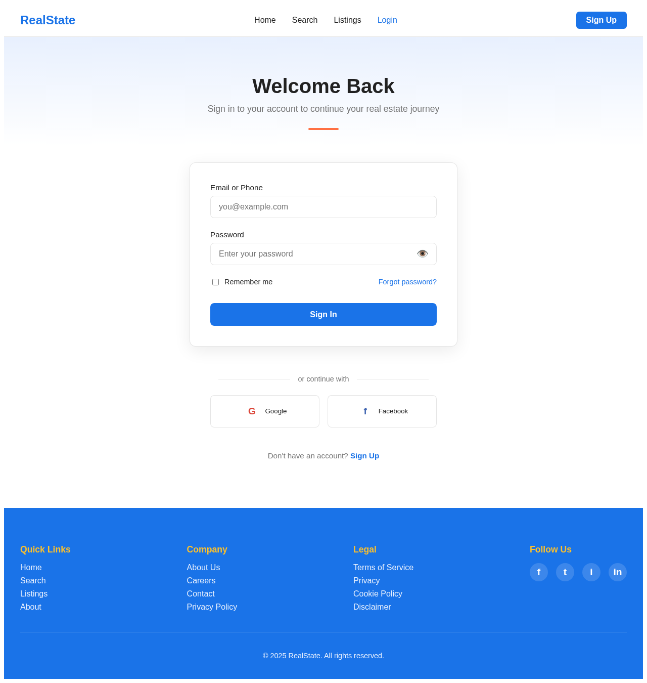 Login design preview