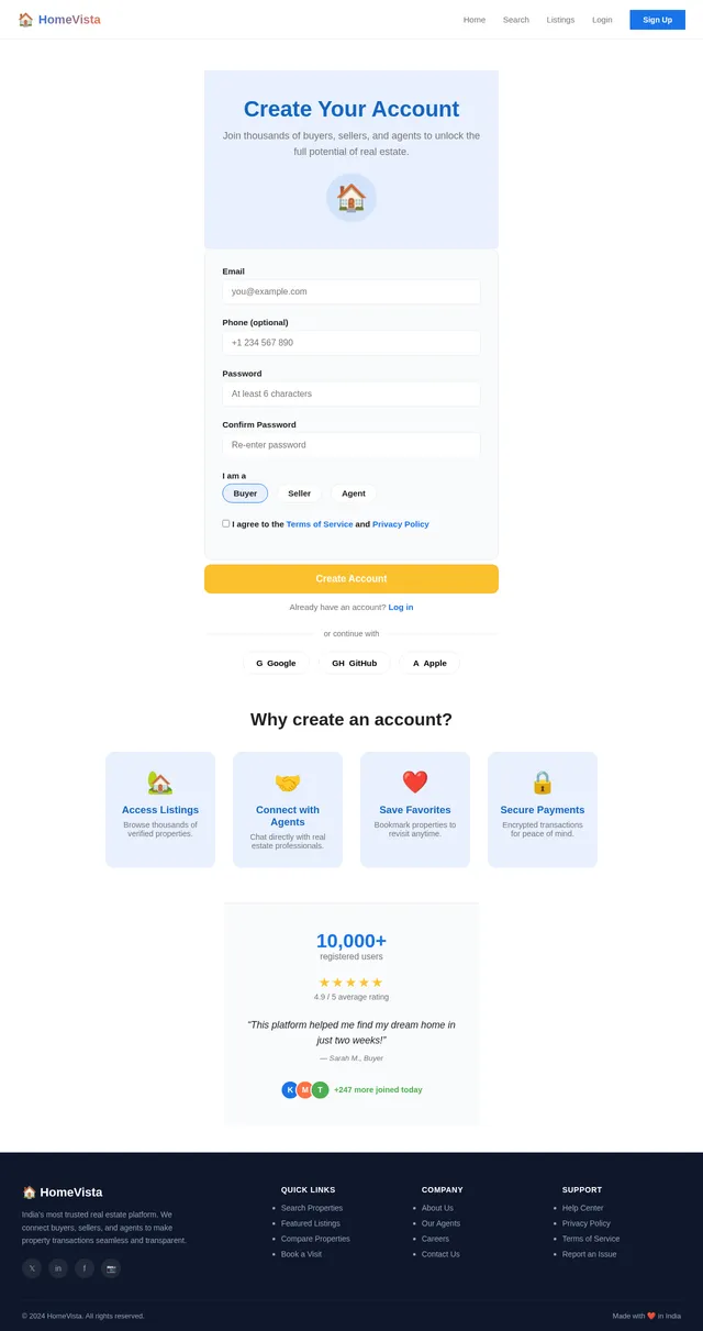 Signup