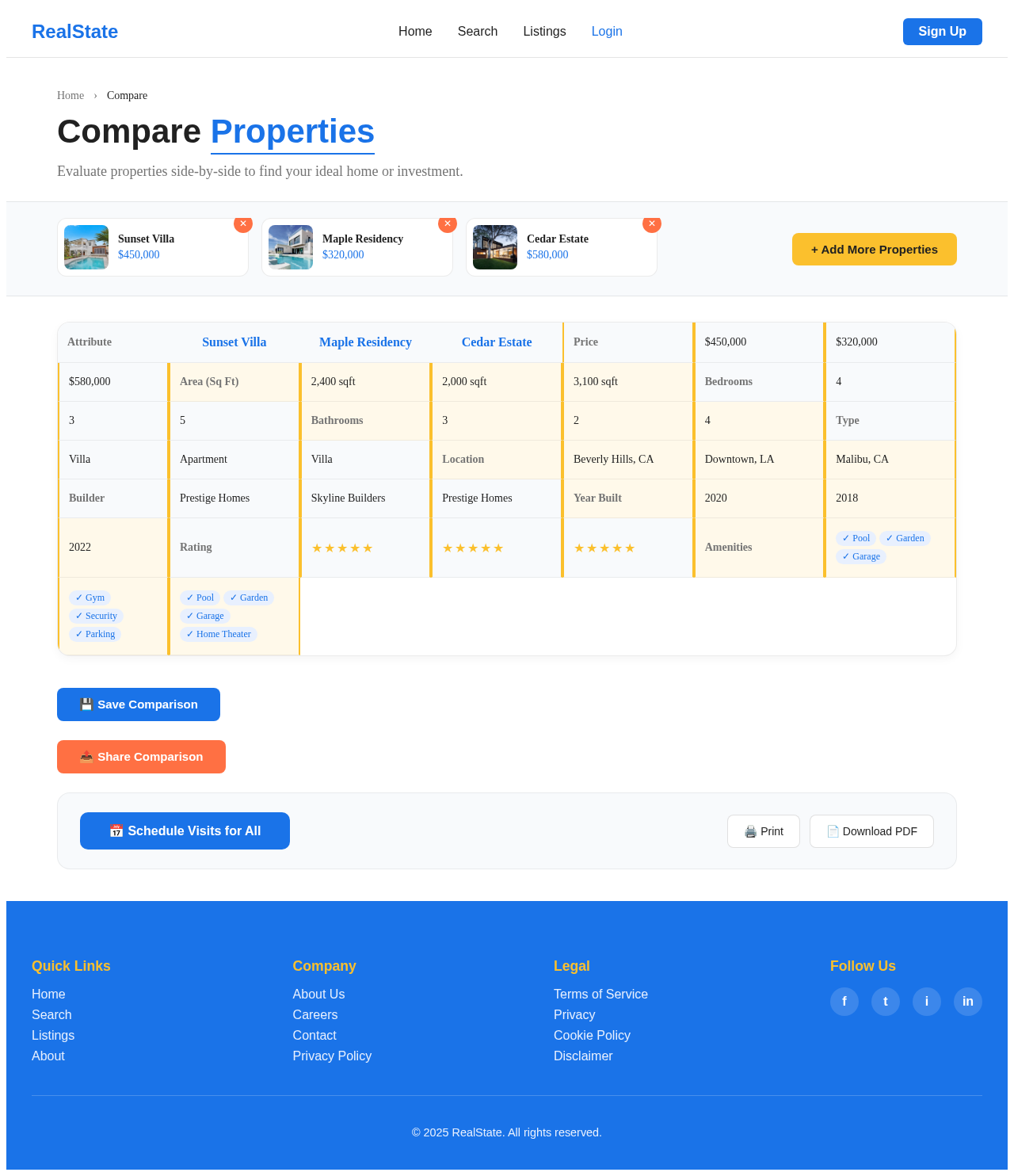 Compare design preview