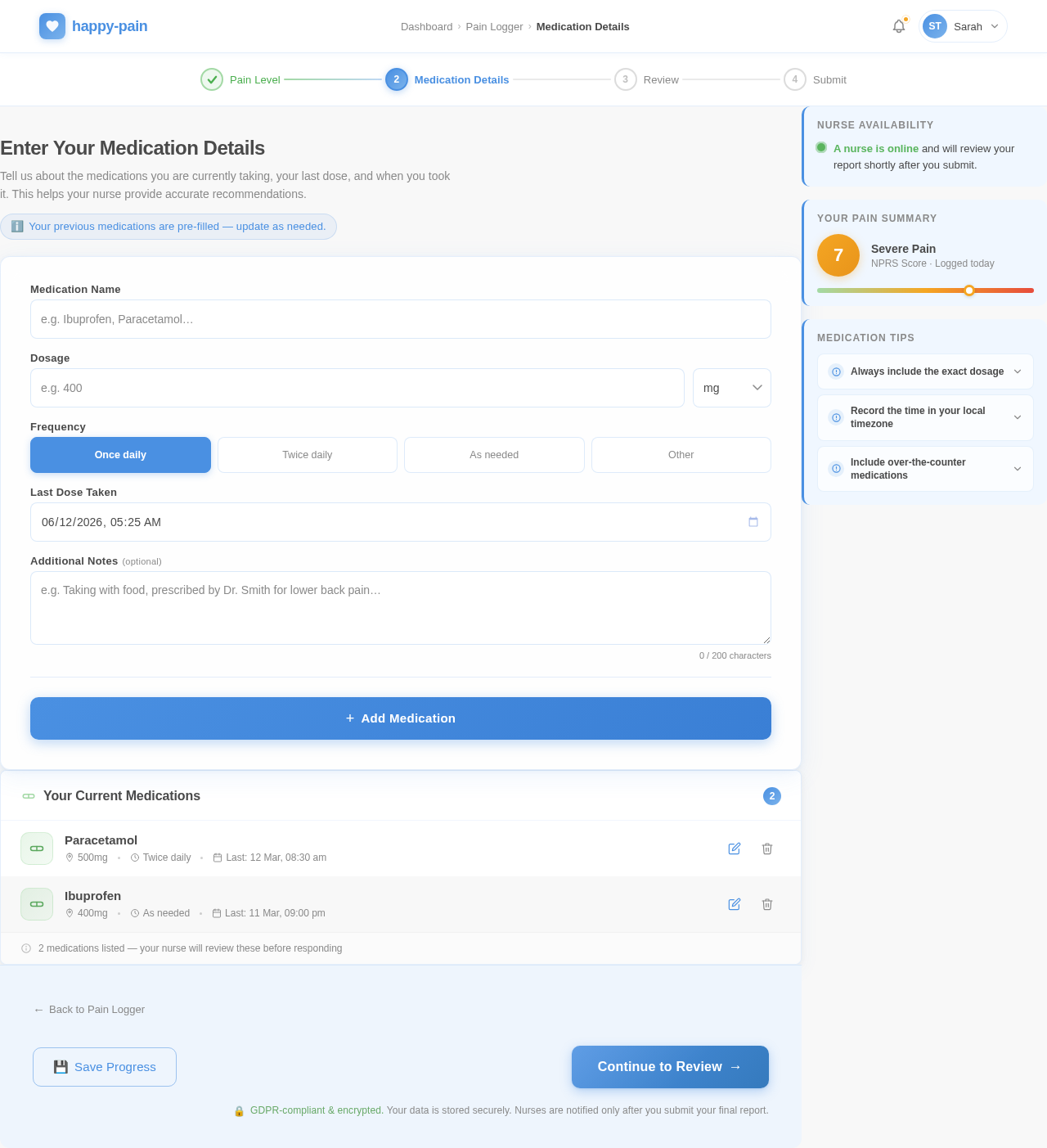 Medication design preview
