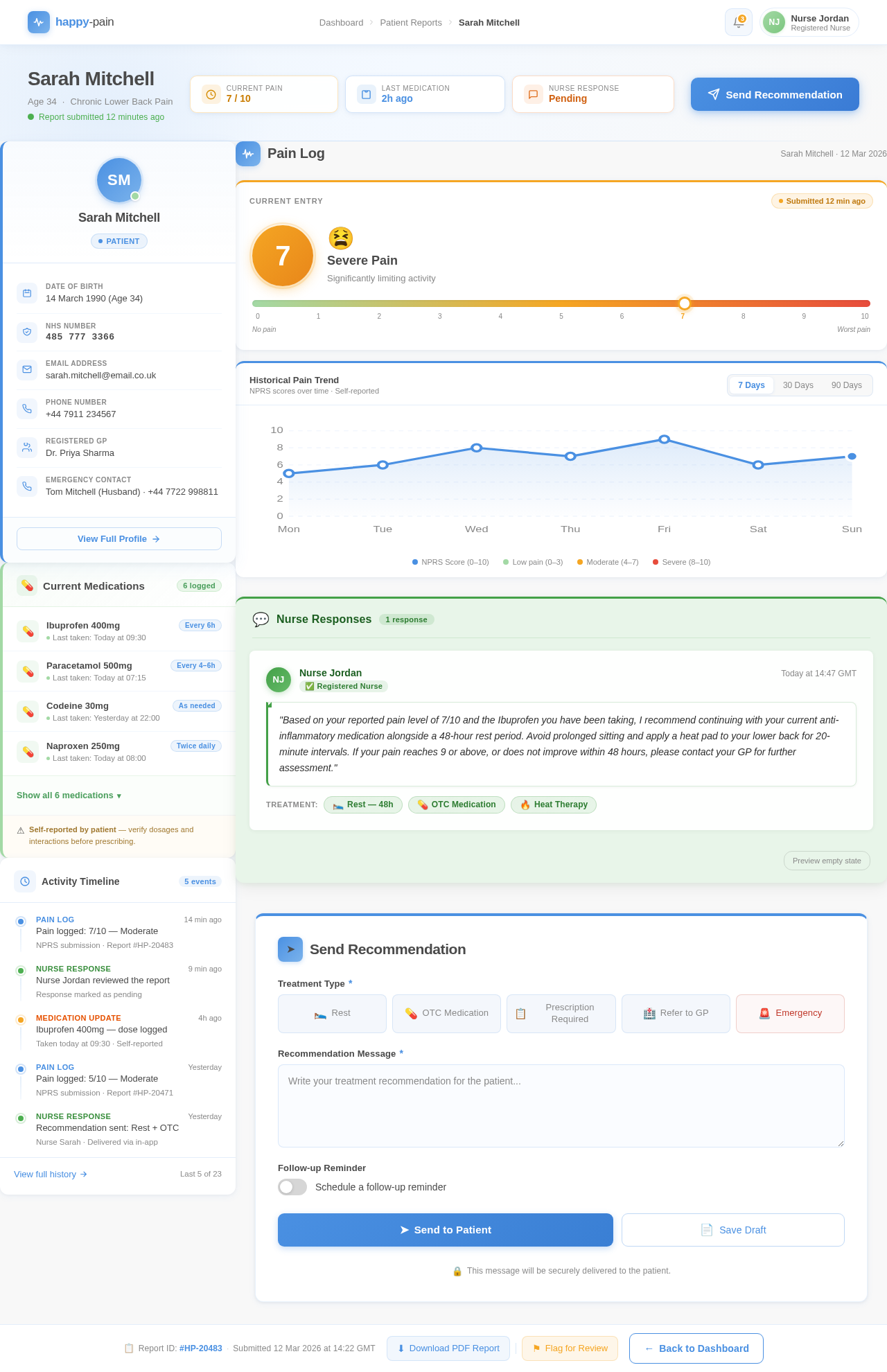 Patient Report design preview