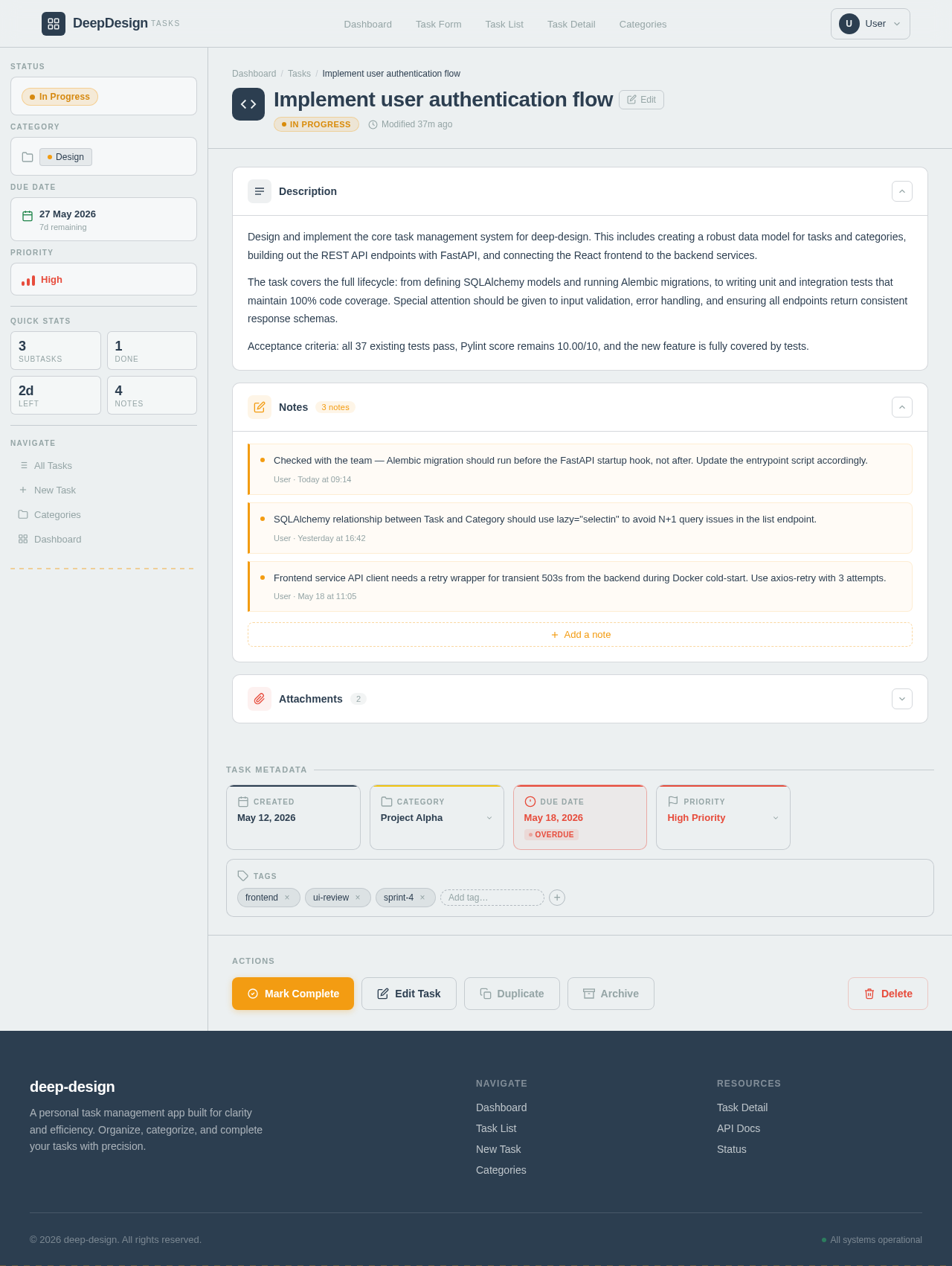 TaskDetail design preview