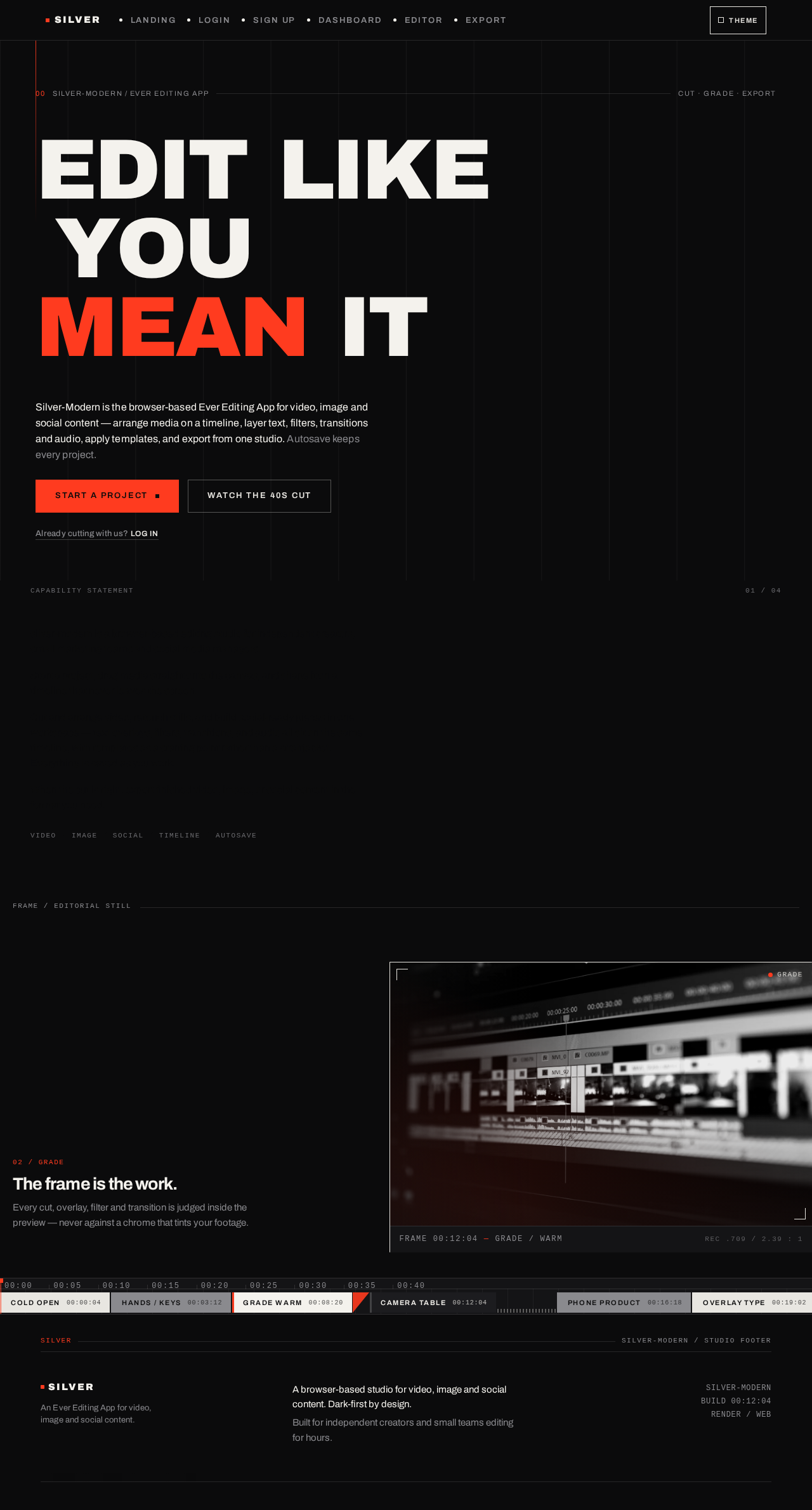 Landing design preview