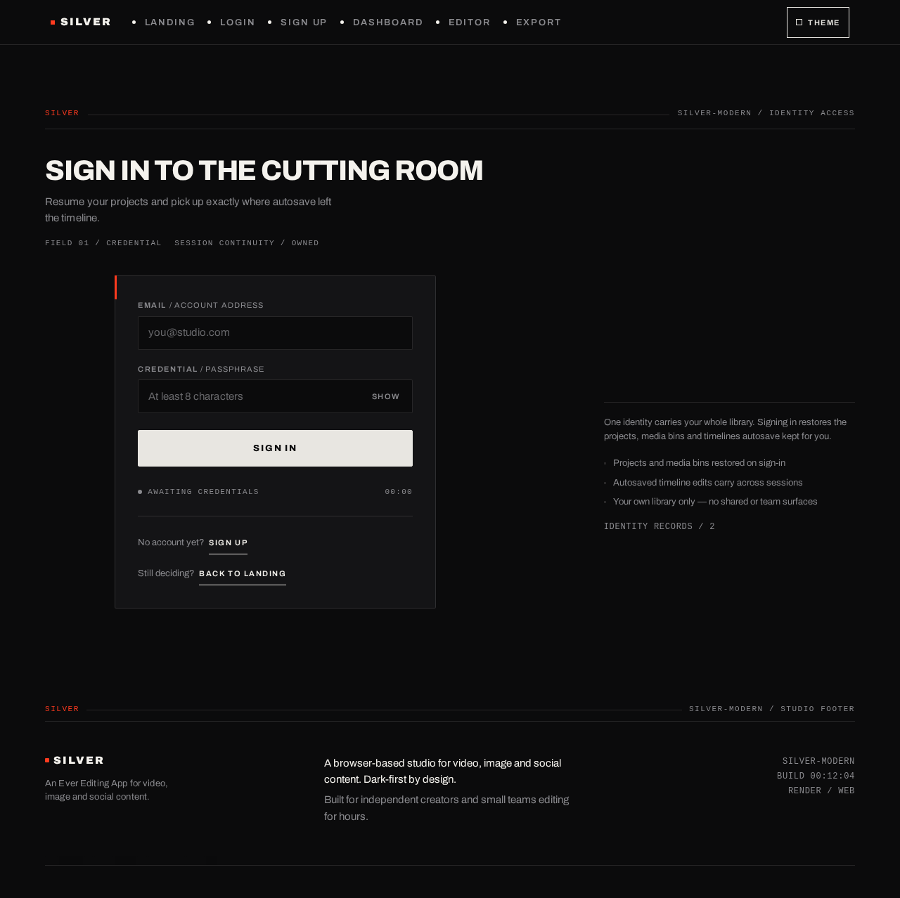 Login design preview