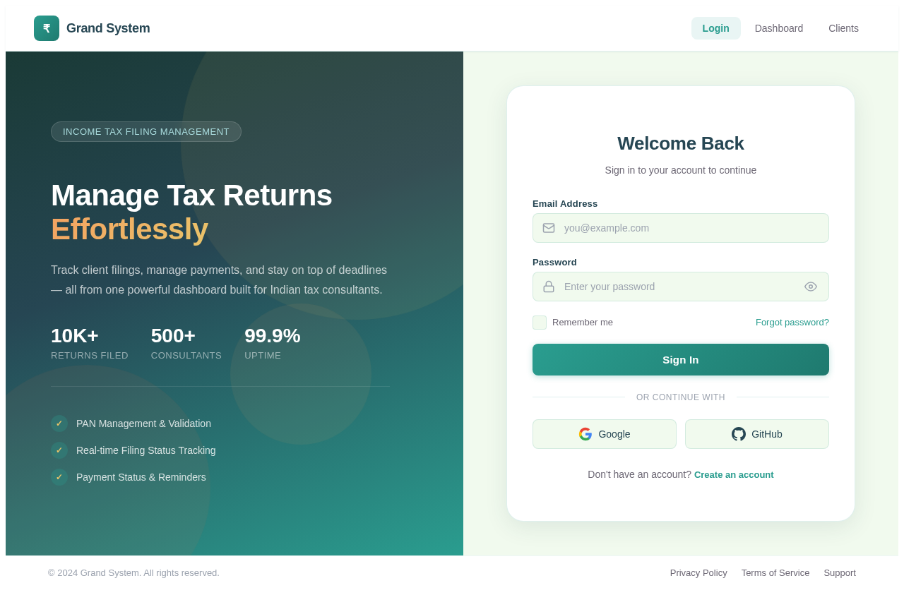 Login design preview