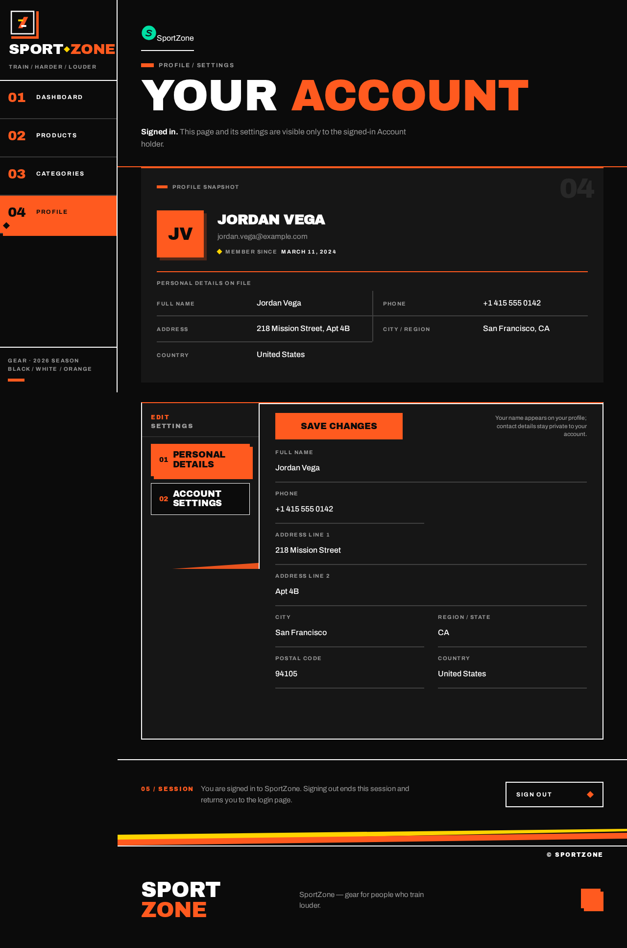 profile design preview