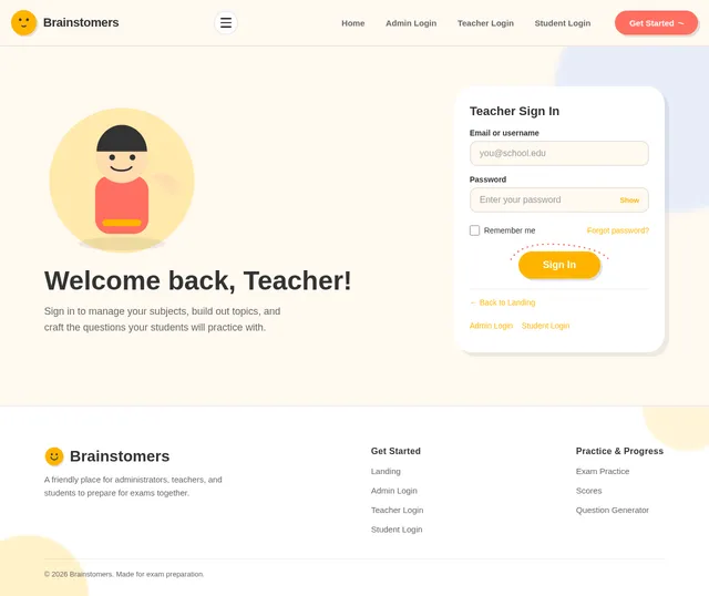 Teacher Login