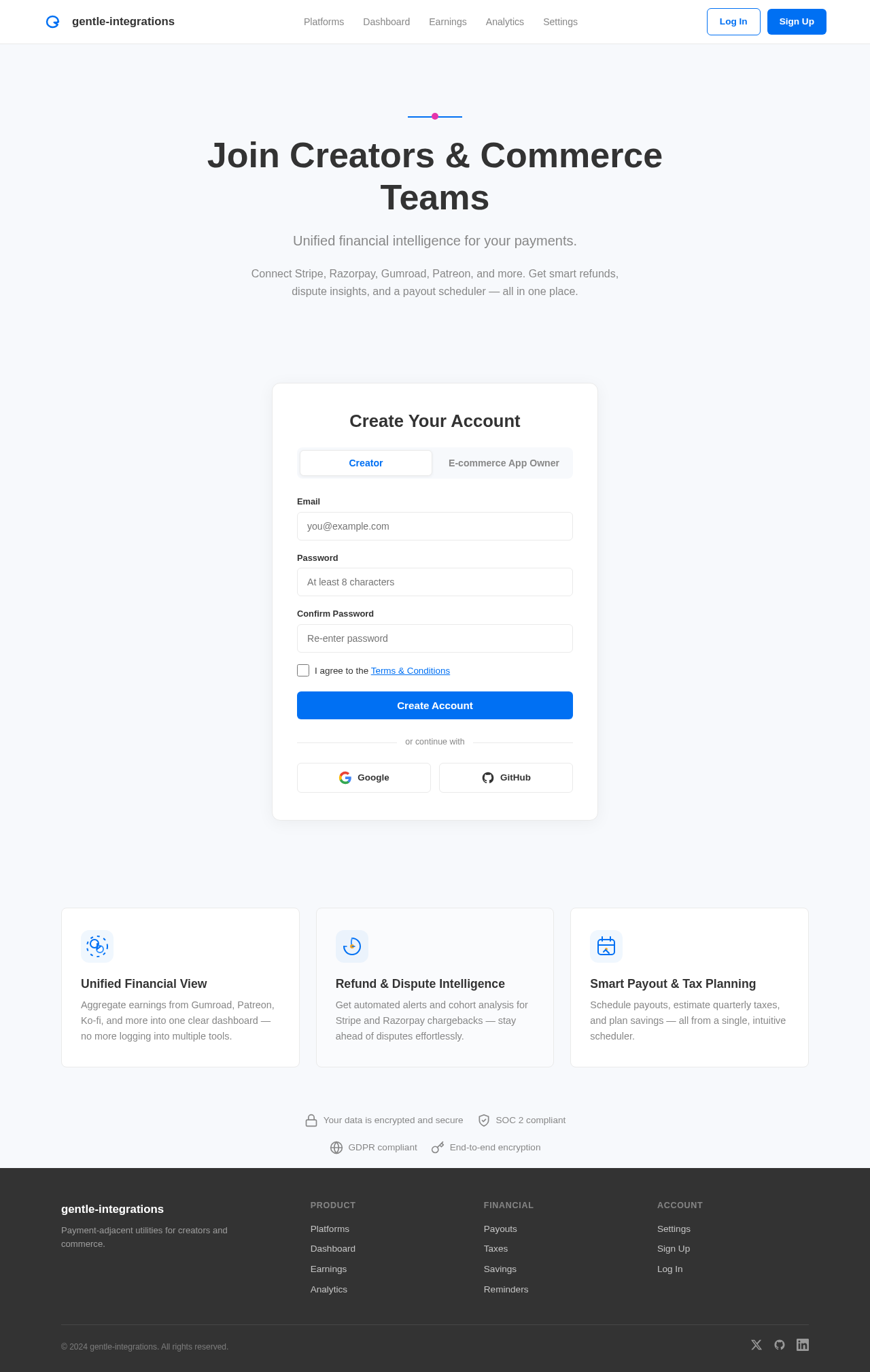 Signup design preview