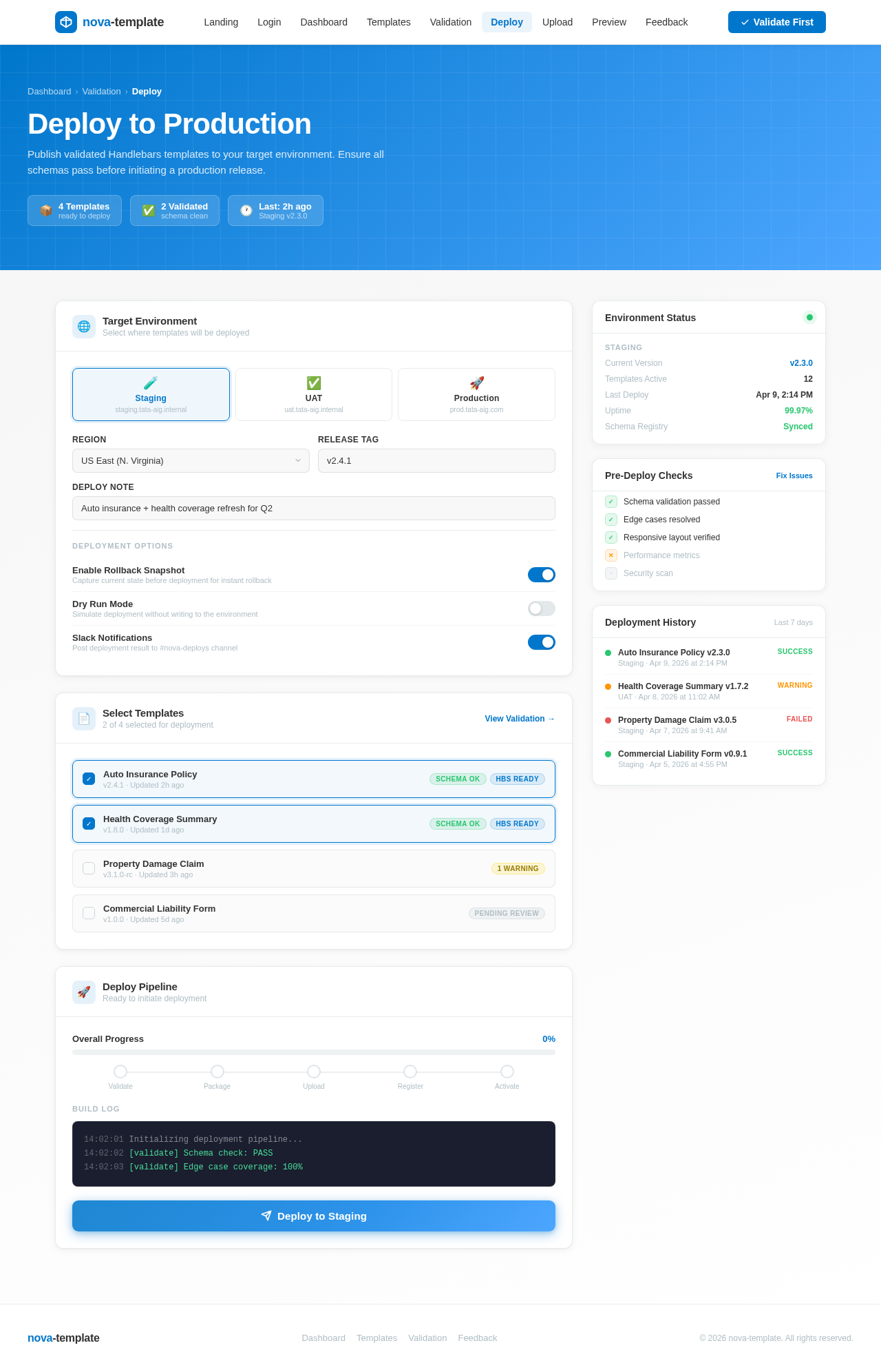 Deploy design preview