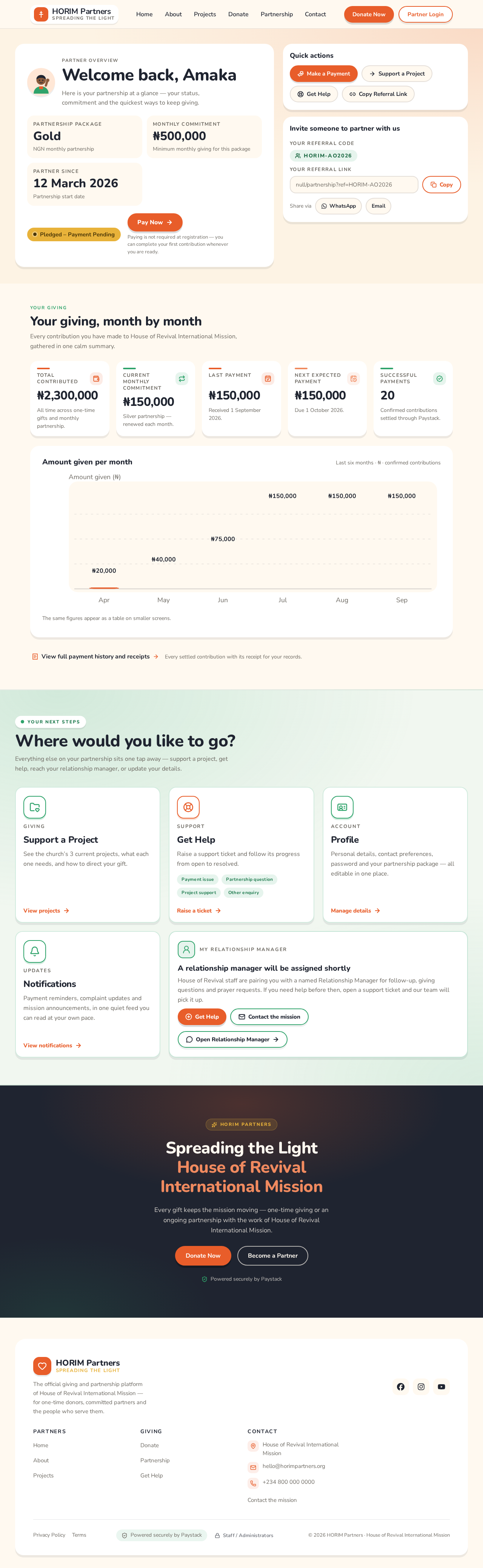 Partner Dashboard design preview