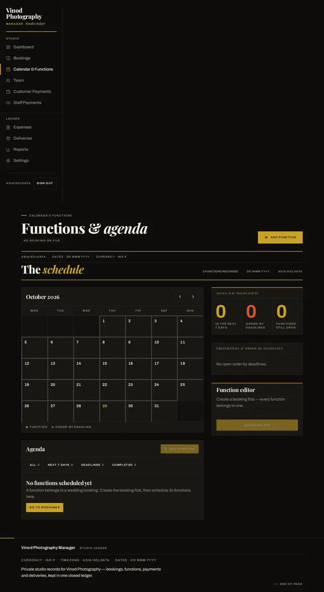 Calendar & Functions