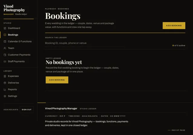 Bookings